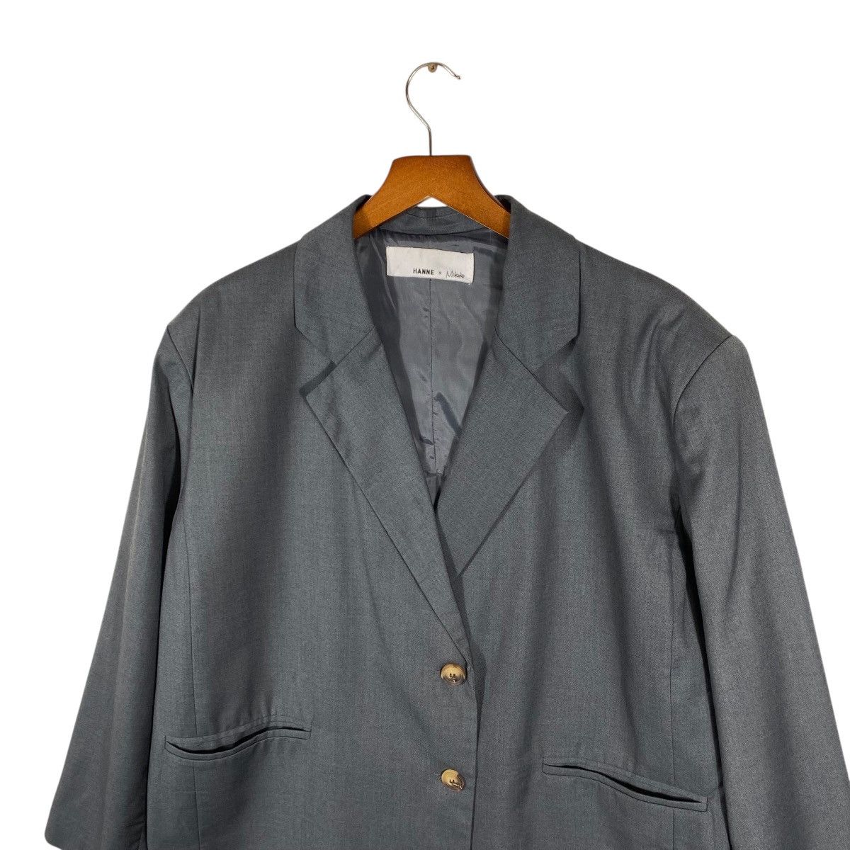 Japanese Brand Hanne X Mikako Blazer Oversize Grey Colour (Fit L) Size L / US 10 / IT 46 - 7 Thumbnail