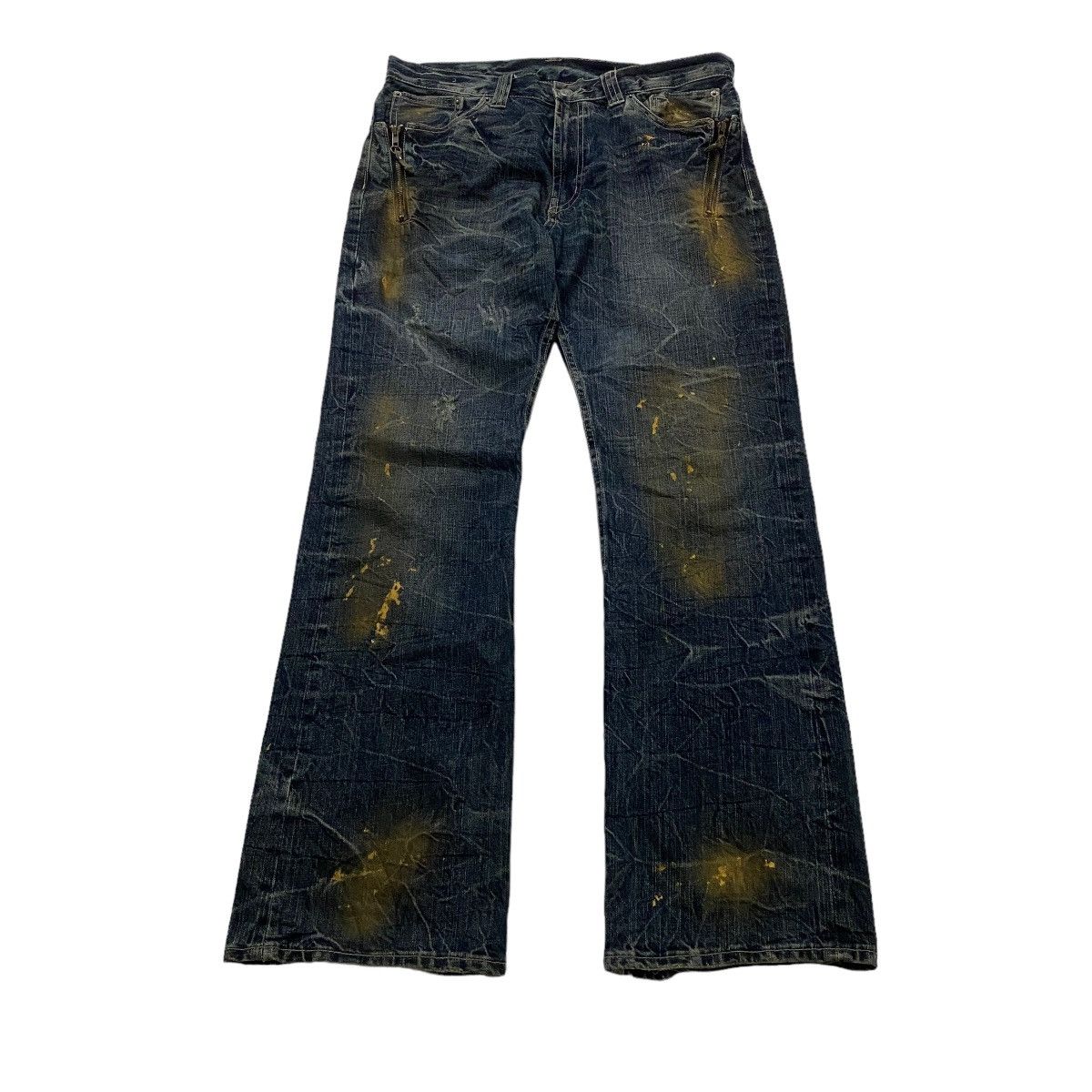 If Six Was Nine ☀️Nice design flare jeans multi zipper pocket Size US 34 / EU 50 - 1 Thumbnail