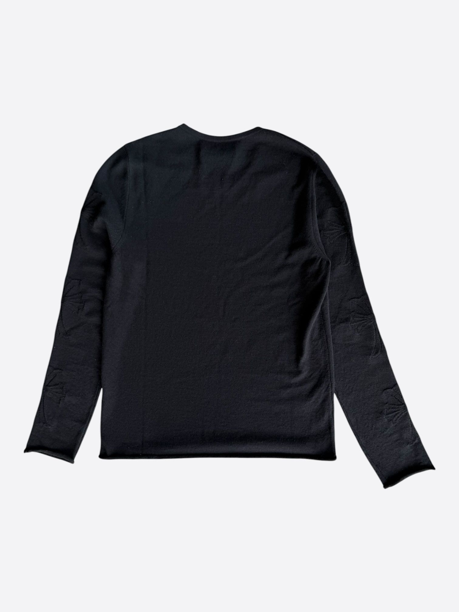 Chrome Hearts Black Embroidered Cross Women's Cashmere Sweater Size M / US 6-8 / IT 42-44 - 2 Thumbnail