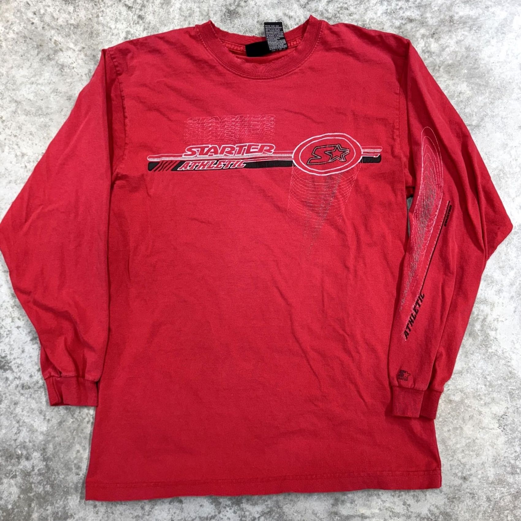 Starter Starter Shirt Mens Medium Red Long Sleeve Graphic Print Vintage Style -Crew Neck- Regular Fit Size US M / EU 48-50 / 2 - 3 Thumbnail