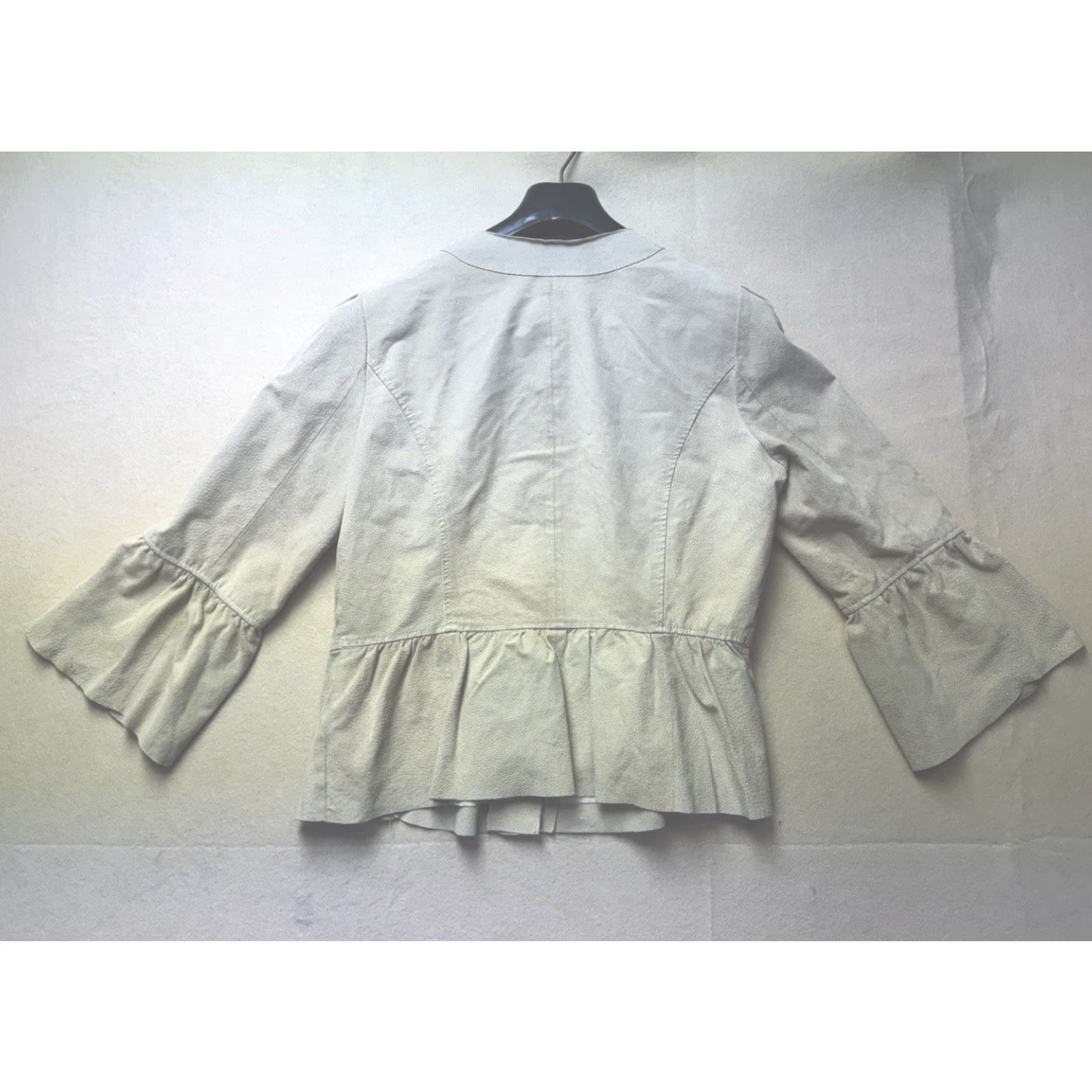 Olive Live a Little Tan Beige Suede Leather Jacket Button Up Women’s Size Large Size L / US 10 / IT 46 - 2 Thumbnail