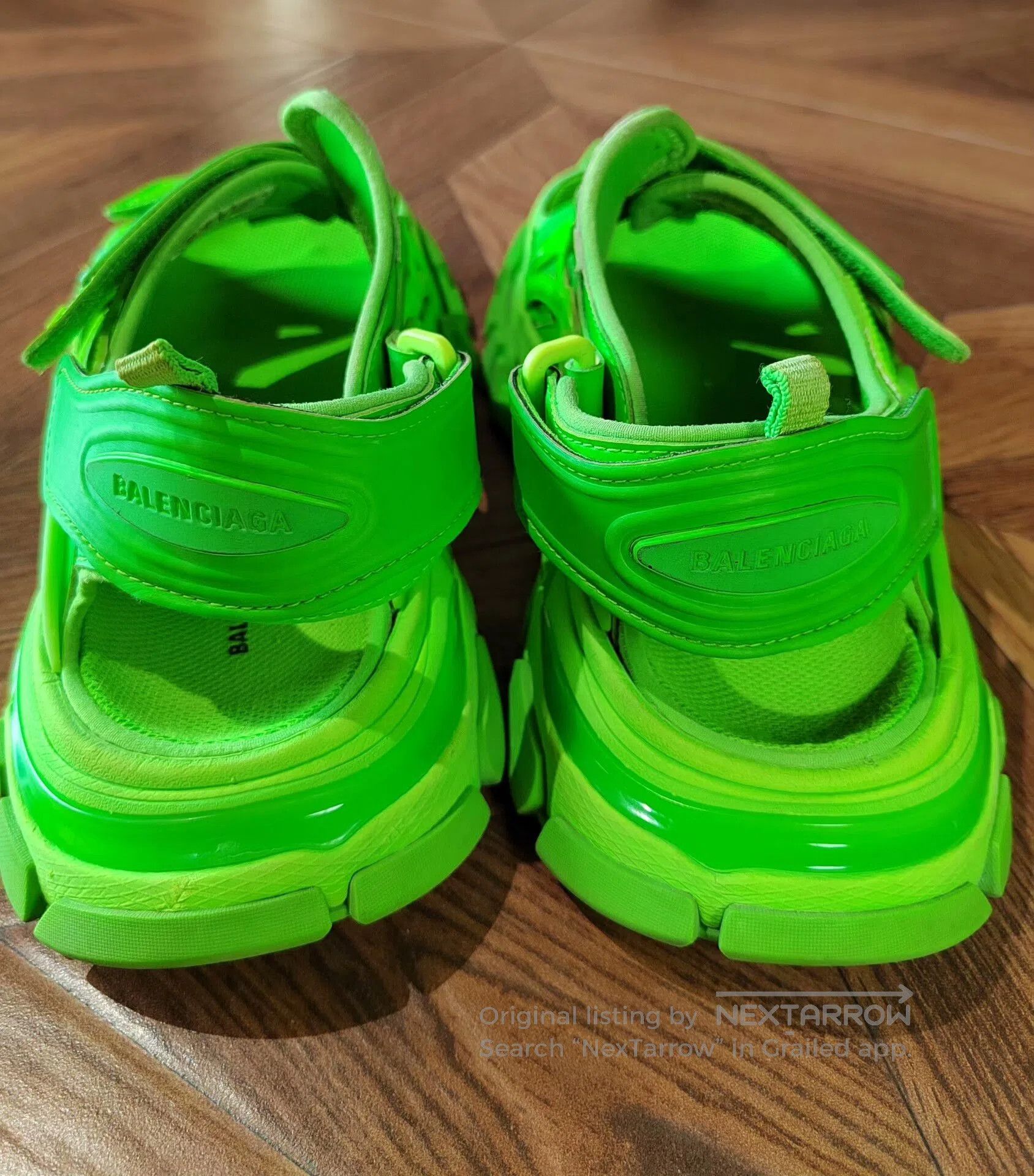 Balenciaga Balenciaga Track Sandals Fluorescent Green. Size US 8.5 / IT 38.5 - 4 Thumbnail