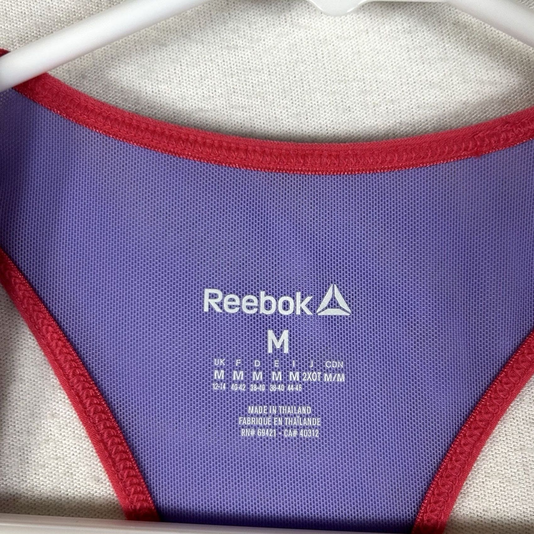 Reebok Reebok Play Dry Tank Top Womens M Purple Sleeveless Racerback Athletic Size M / US 6-8 / IT 42-44 - 3 Thumbnail