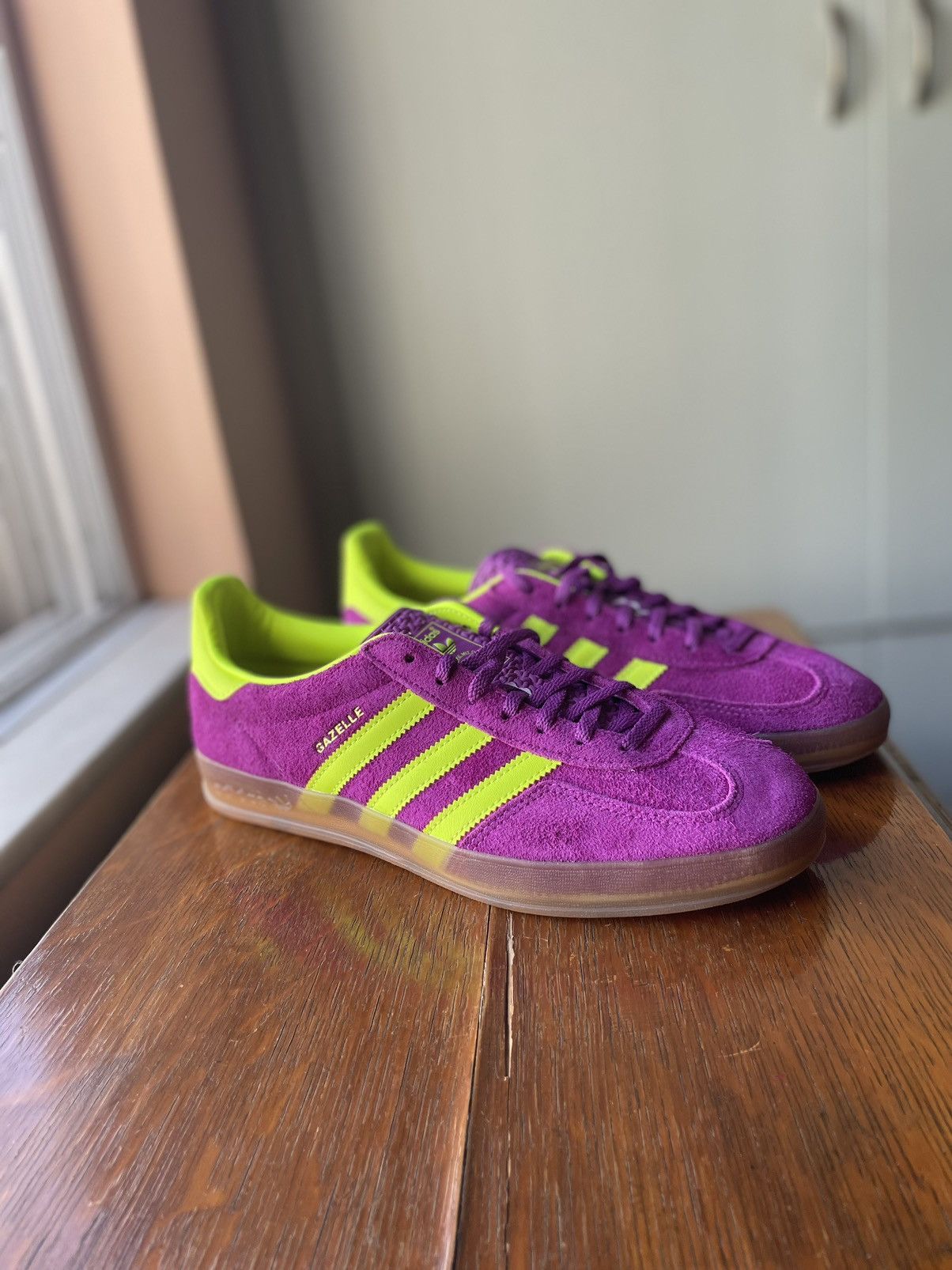 Adidas Adidas Originals Gazelle Indoor W Shock Purple / SolarYellow Size US 10.5 / EU 43-44 - 2 Thumbnail