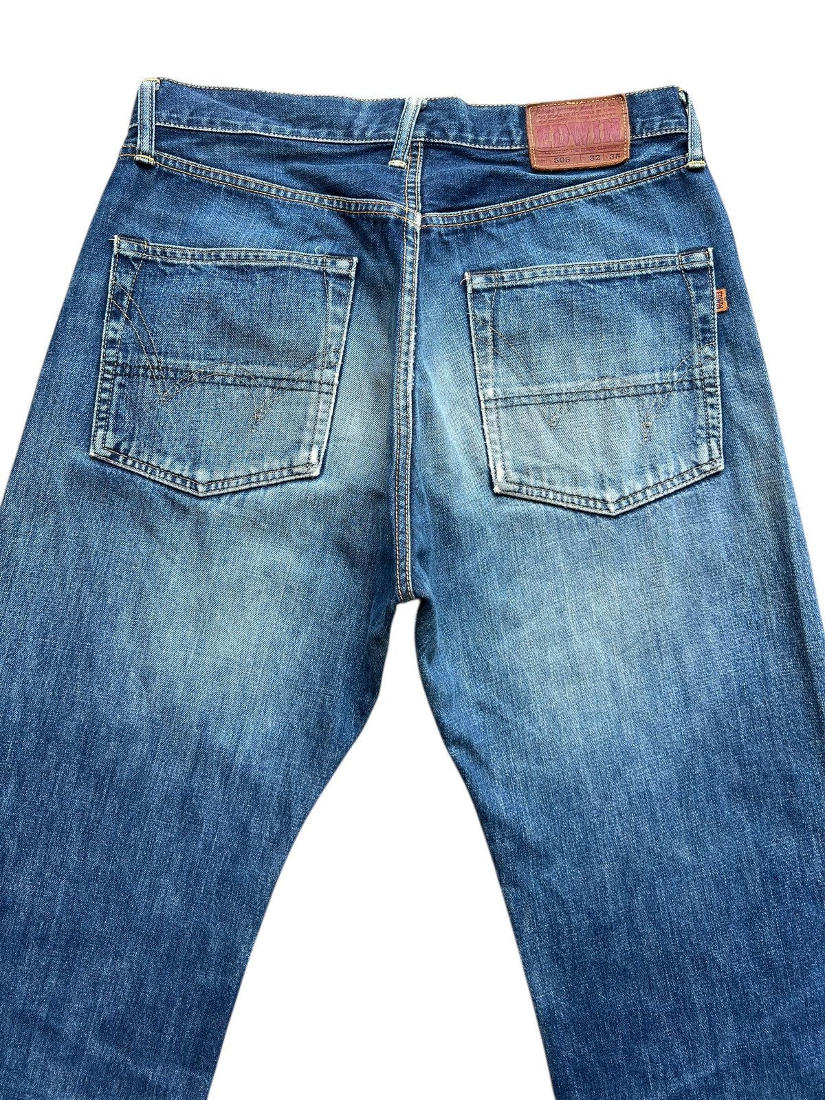 Edwin Vintage Edwin 505 Distressed Baggy Denim Jeans 33x30 Size US 33 - 5 Thumbnail