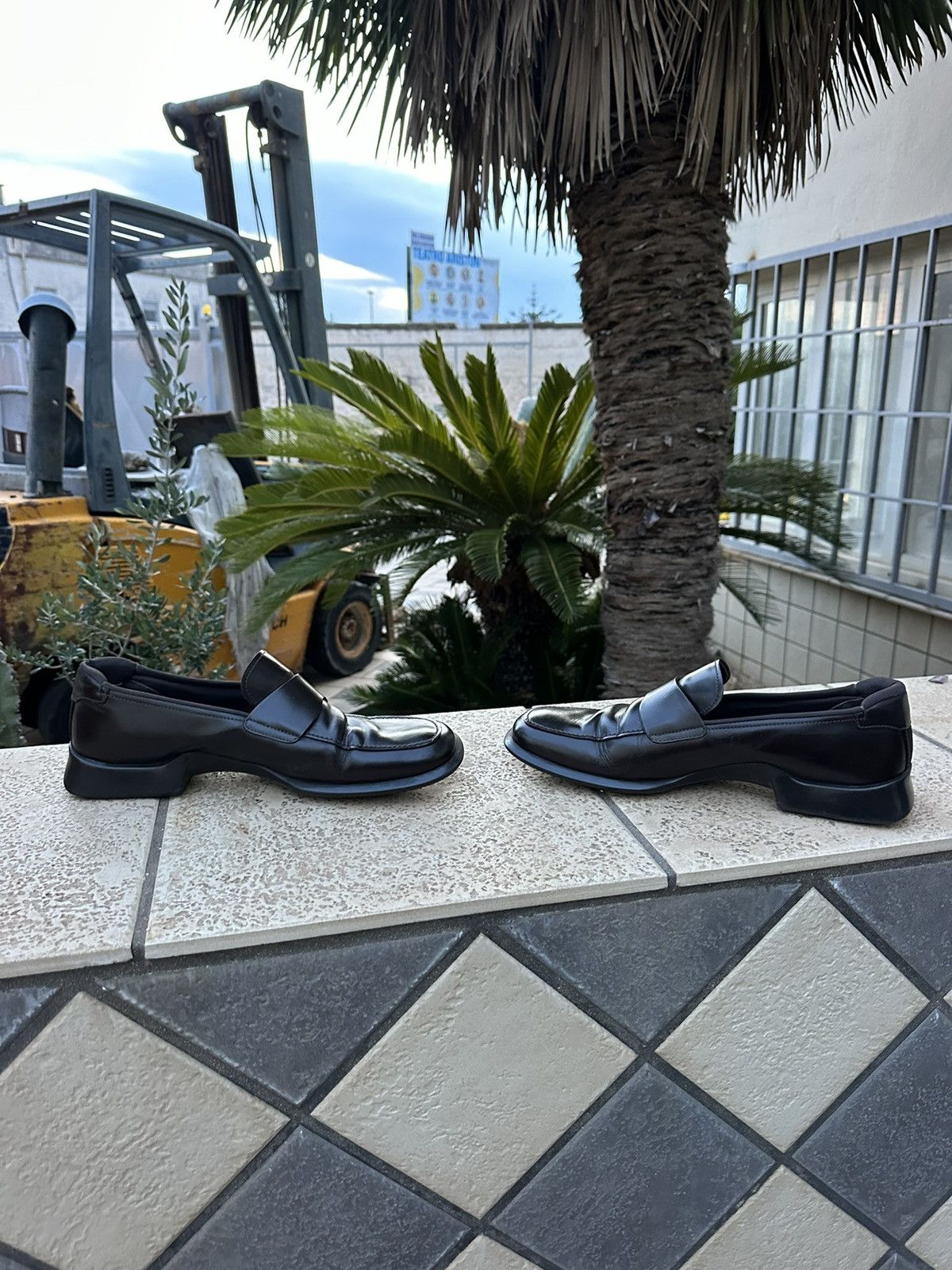 Prada Prada Leather Penny Loafers Flats Shoes Dark Brown Size US 12 / EU 45 - 7 Thumbnail