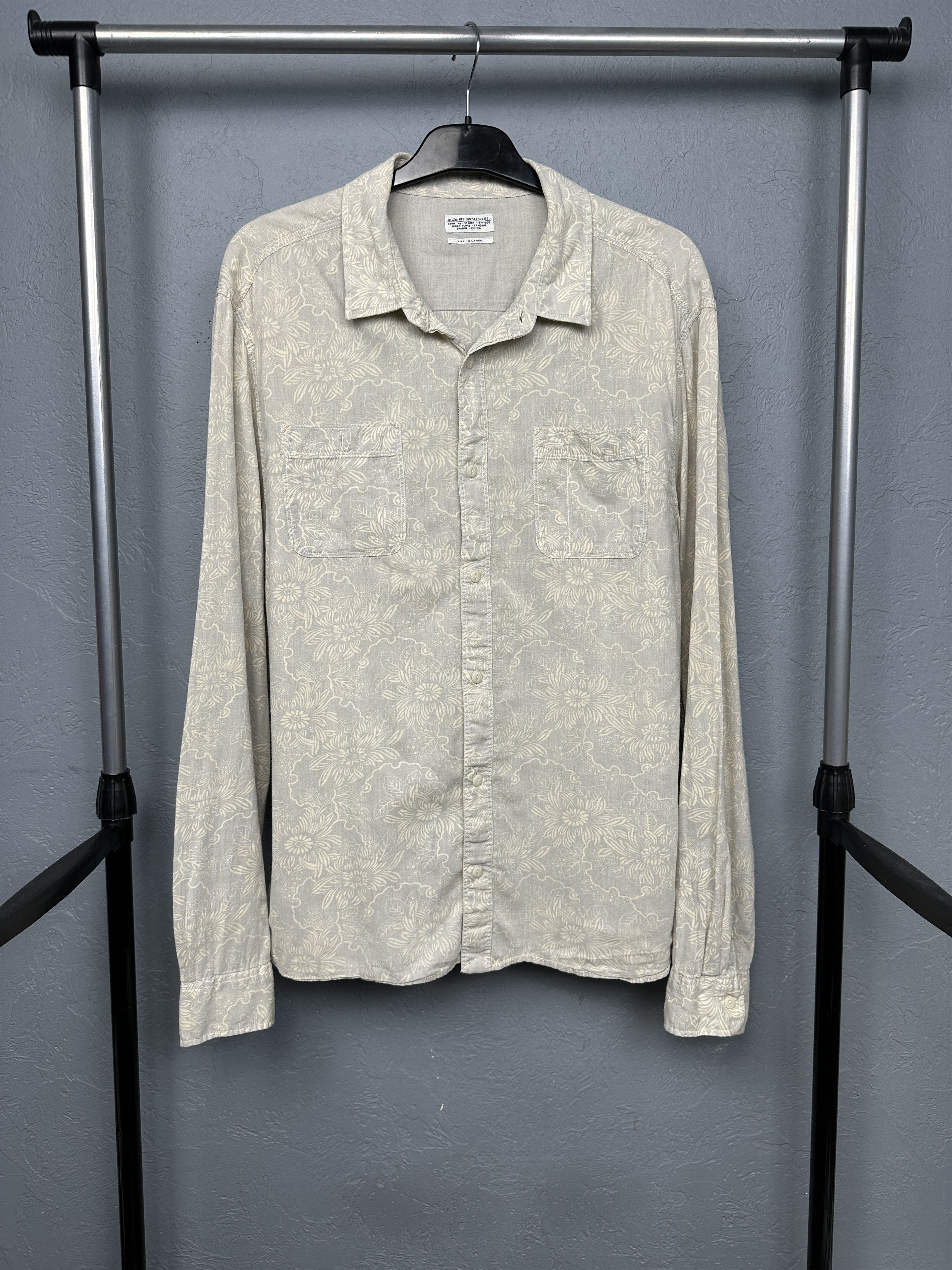 Allsaints Allsaints Mens Oceanside Long Sleeve Shirt Size US XL / EU 56 / 4 - 1 Thumbnail