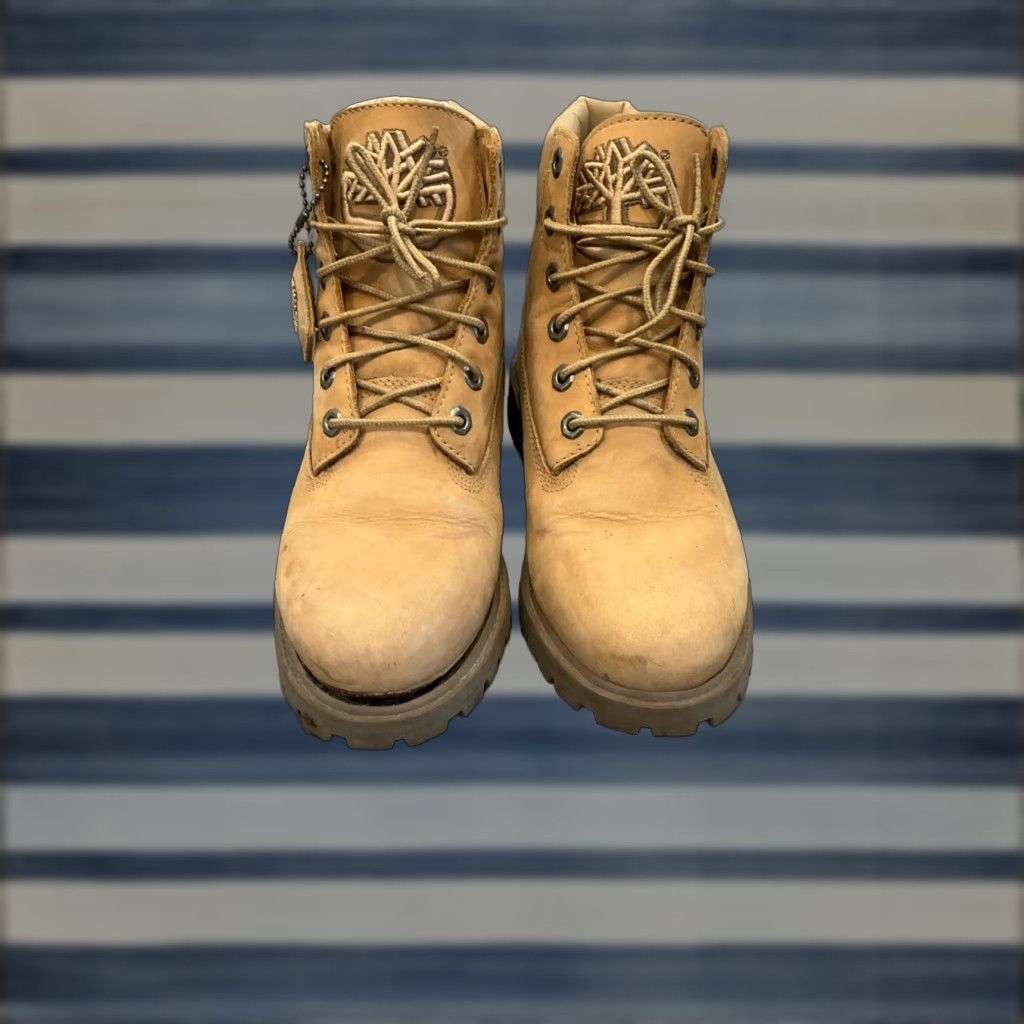 Timberland Timberland Boots Junior Premium 6-inch Wf Wheat Nubuck US Size 5 (Peeling Sole) Size US 5 / EU 37 - 1 Thumbnail