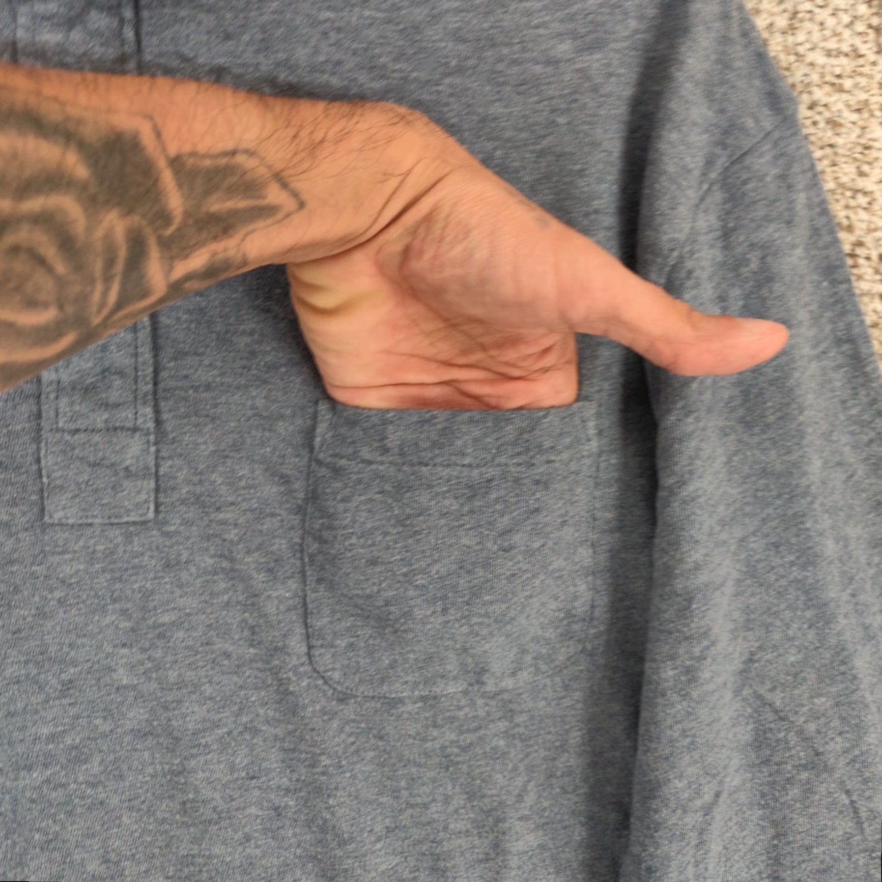 Faherty Faherty Polo Shirt Mens 2XL Blue Long Sleeve Polo Shirt Organic Cotton Pocket Knit Button Logo Pocket Size US XXL / EU 58 / 5 - 5 Thumbnail