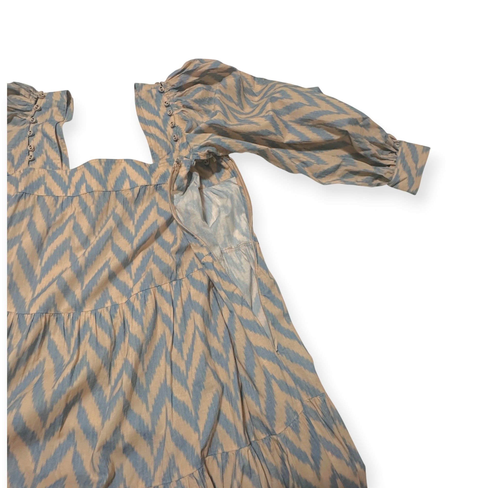 Ulla Johnson Ulla Johnson Georgina Chevron-Print Tiered Midi Dress Sz 2 Size XS / US 0-2 / IT 36-38 - 6 Thumbnail