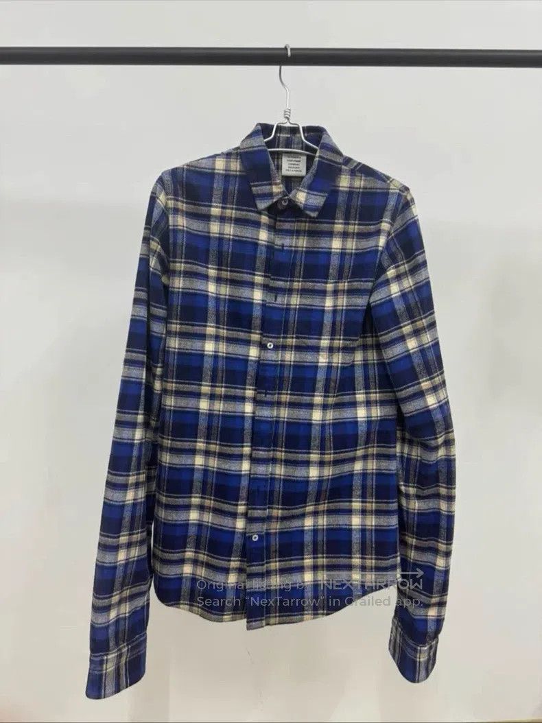 Vetements Vetements 16 Shirt Blue Plaid Shirt with Kanye's Ring Size US S / EU 44-46 / 1 - 1 Thumbnail