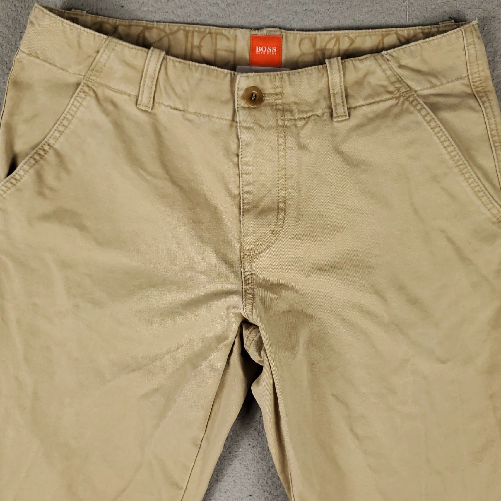 Hugo Boss HUGO BOSS Pants Mens 32 Chino Regular Brown 5-Pocket Flat Front Cotton Blend Inseam 31" Slim Straight Mens Size US 32 / EU 48 - 2 Thumbnail