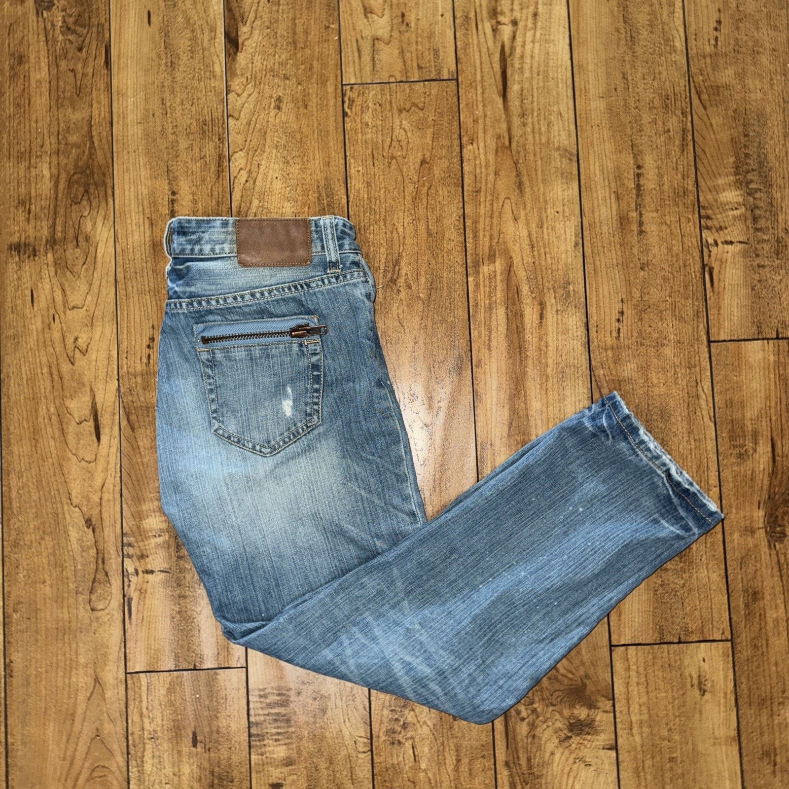 Coup De Grace × Vintage Tout A Coup Distressed Denim Jeans 30x27 Blue Size 30" / US 8 / IT 44 - 1 Thumbnail