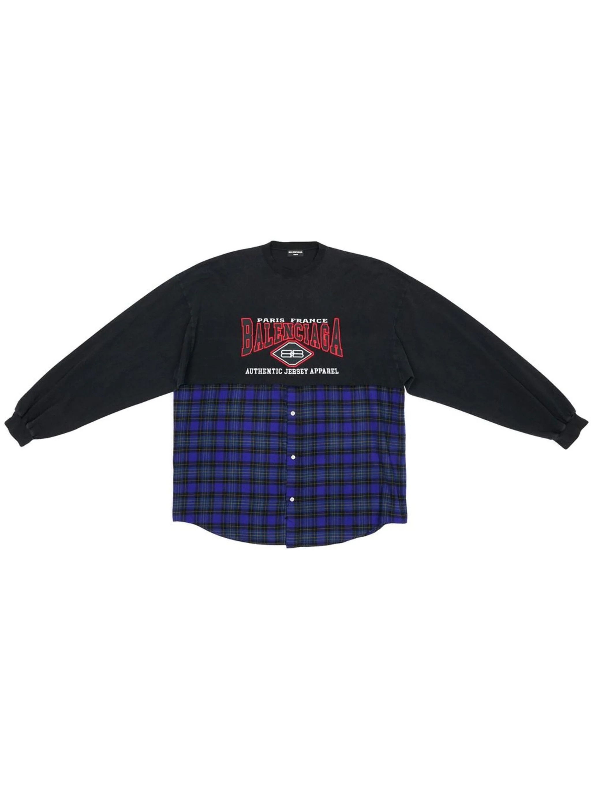 o1mt1gz0424 B Authentic Long Sleeve T-Shirt in Blue/Black