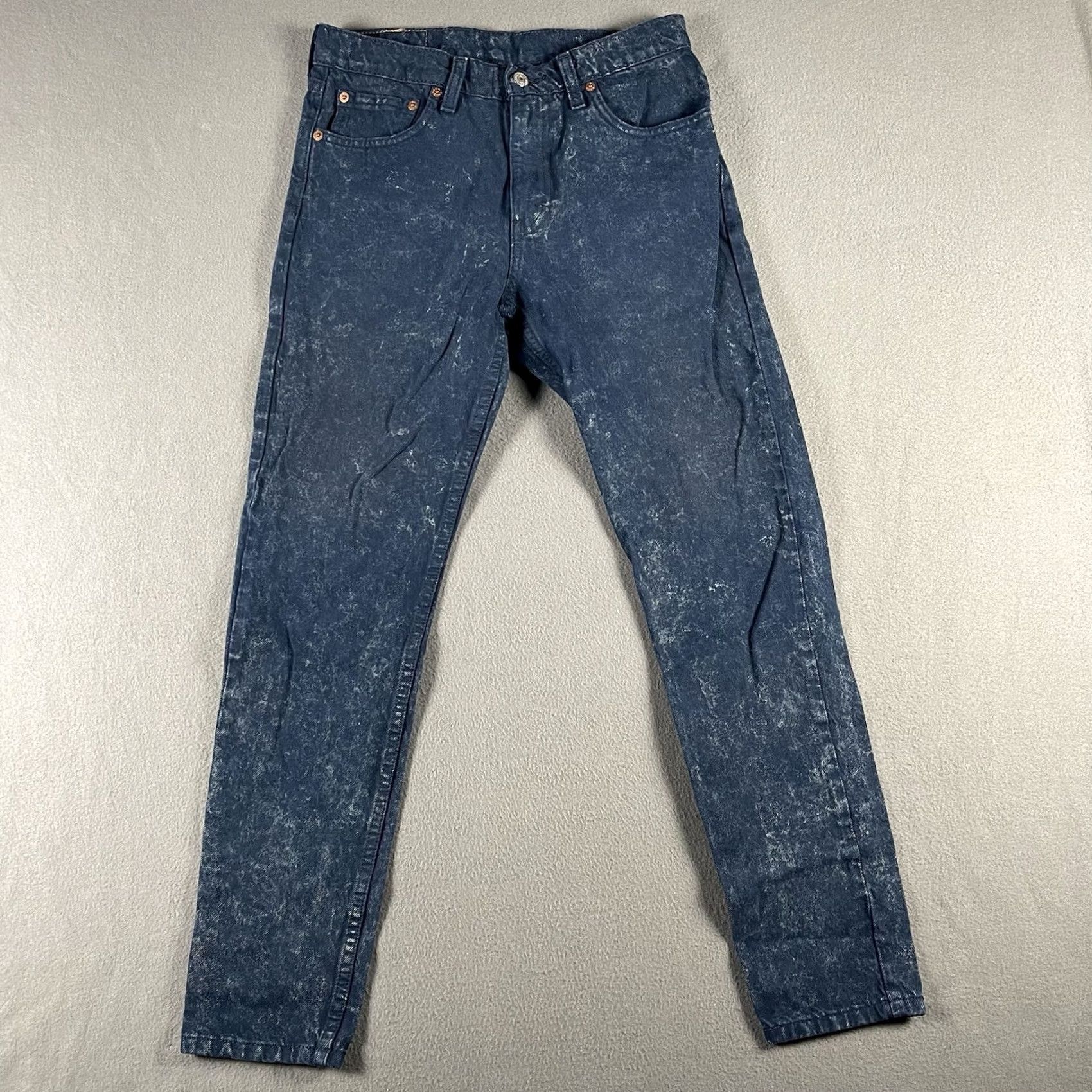 Levi's Levi’s 512 Jeans Mens 29x30 Blue Acid Wash Slim Denim Pants Taper Jeans Size US 29 - 3 Thumbnail