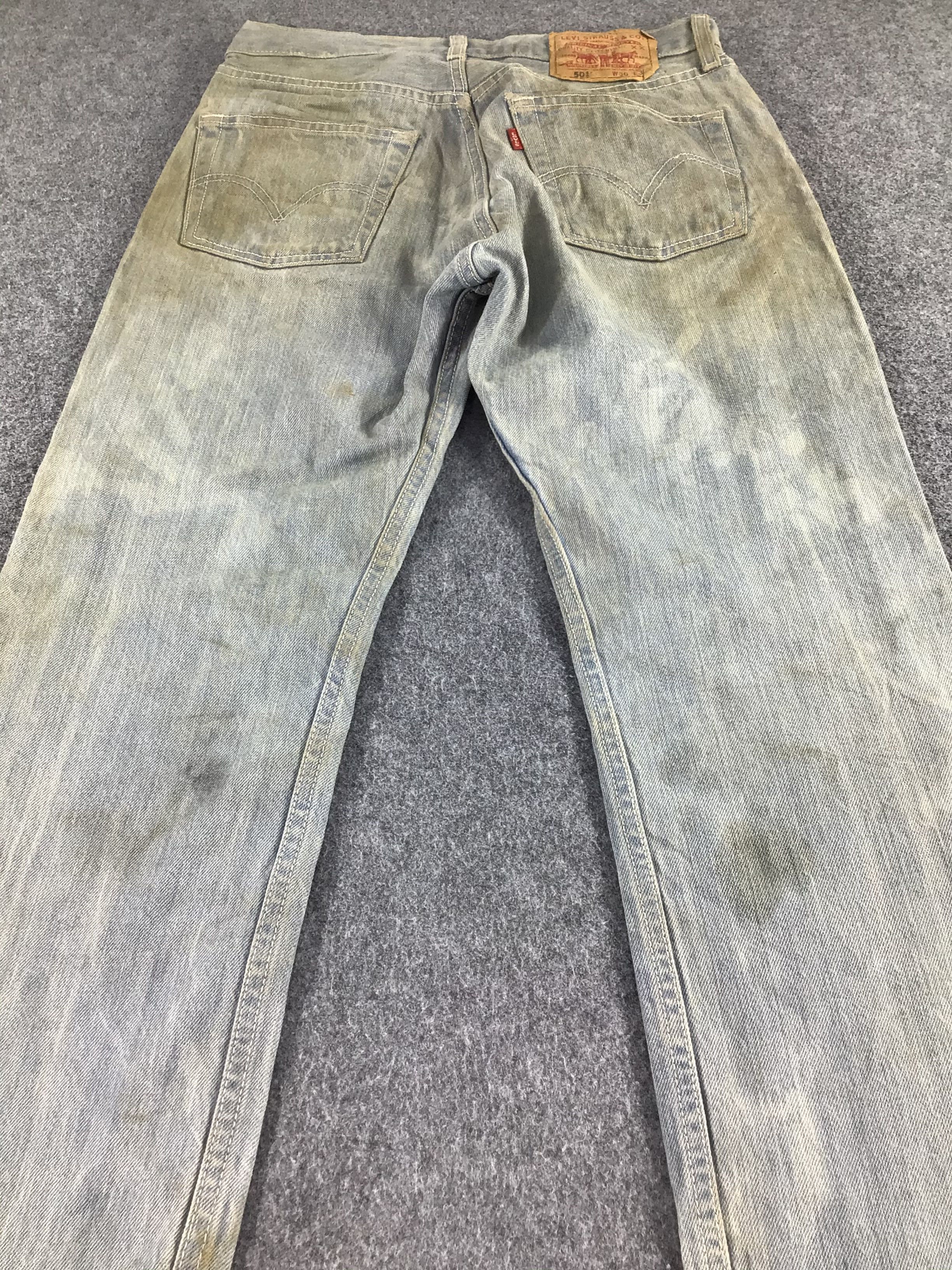 Levi's Faded Dirty Wash Levis Vintage 501 Jeans - J353 Size US 29 - 4 Thumbnail