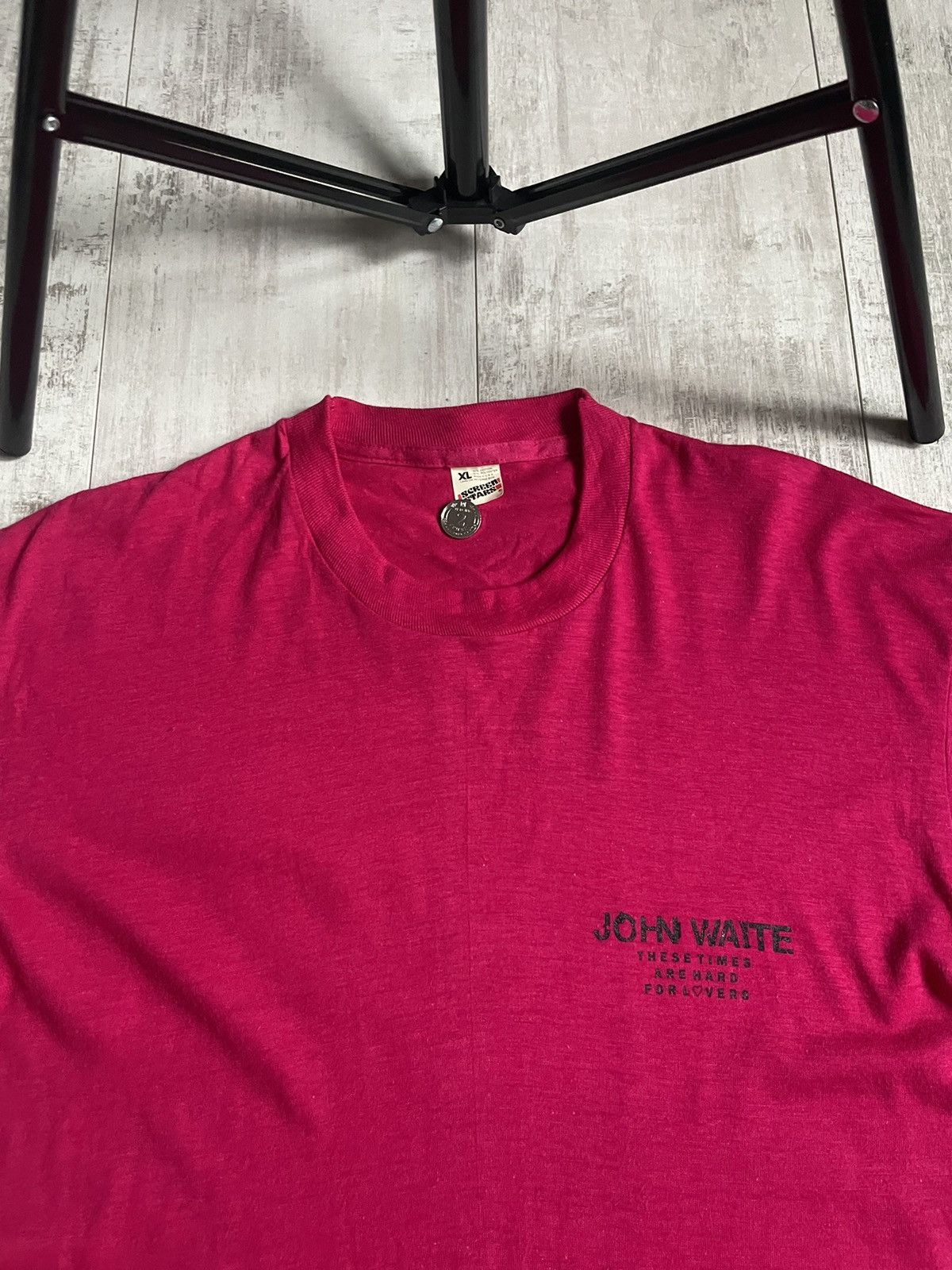 Vintage Vintage John Waite 1987 T-Shirt These Times Are Hard For Size US XL / EU 56 / 4 - 2 Thumbnail