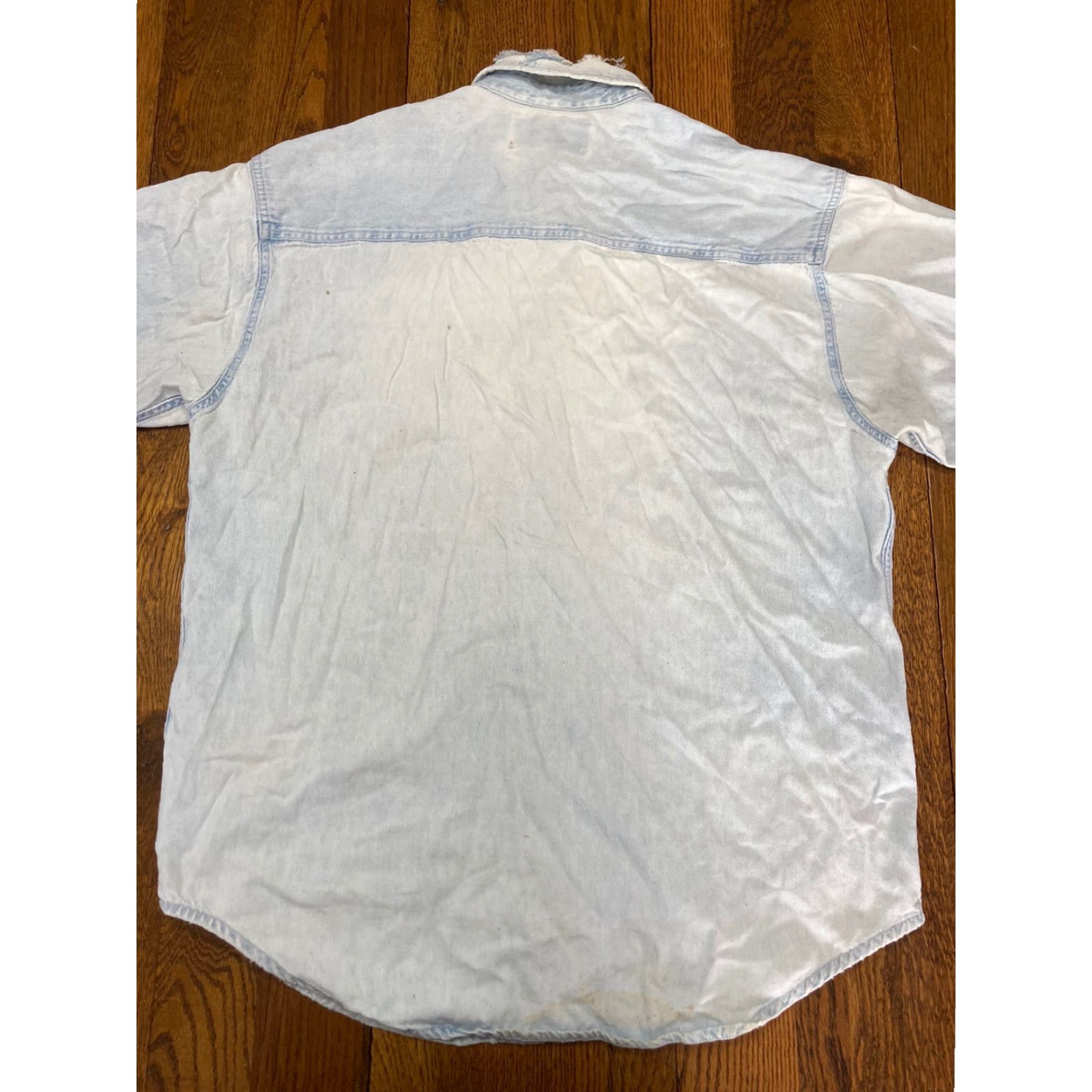Harley Davidson VINTAGE Harley-Davidson Shirt Mens L Blue Denim Long Sleeve Button-Up Collared - Motorcycle Embroidered Size US L / EU 52-54 / 3 - 8 Thumbnail