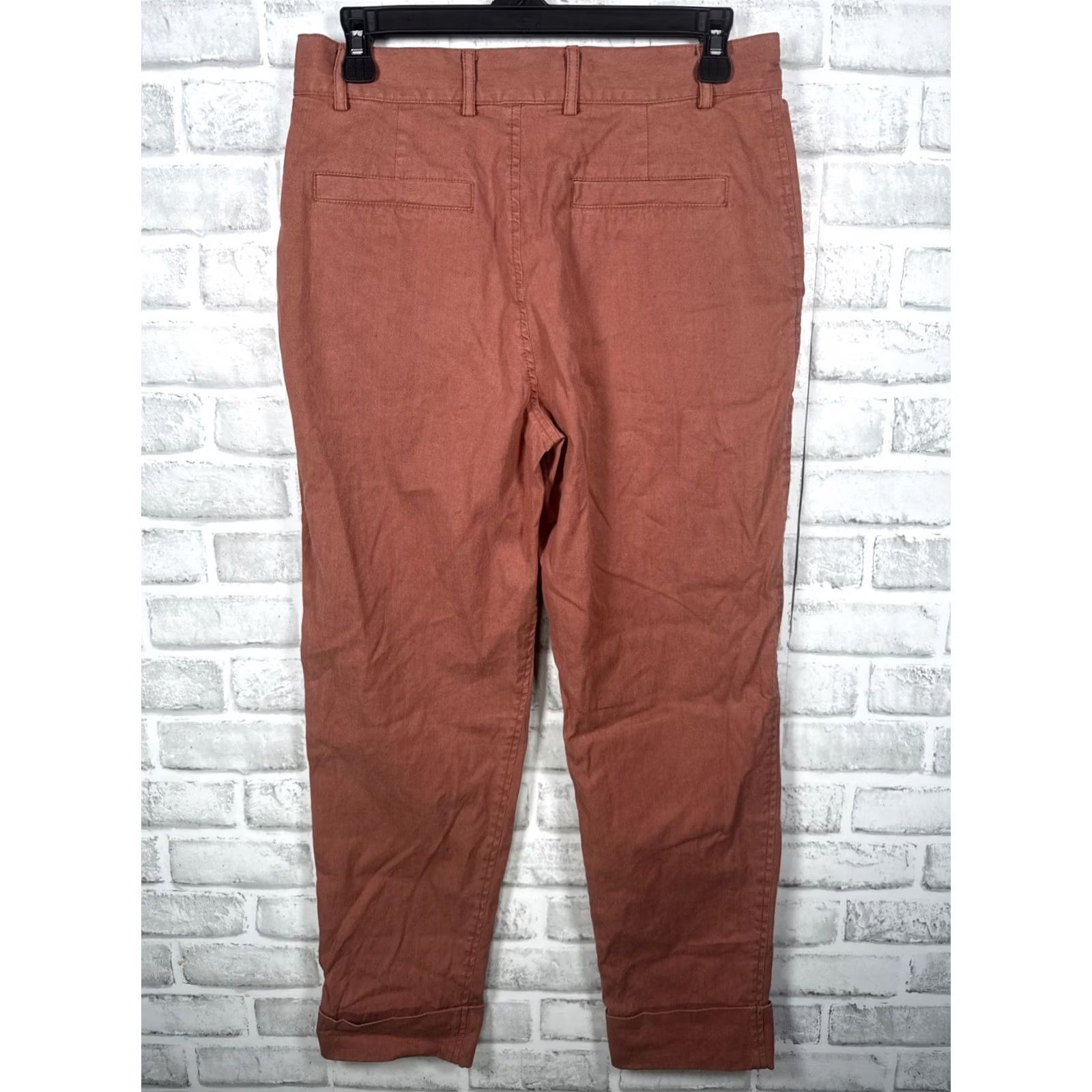 Vintage VINTAGE Peruvian Connection Cropped Pants Womens 26 Red Linen Crop 4x26 Womens Size 26" / US 2 / IT 38 - 4 Thumbnail