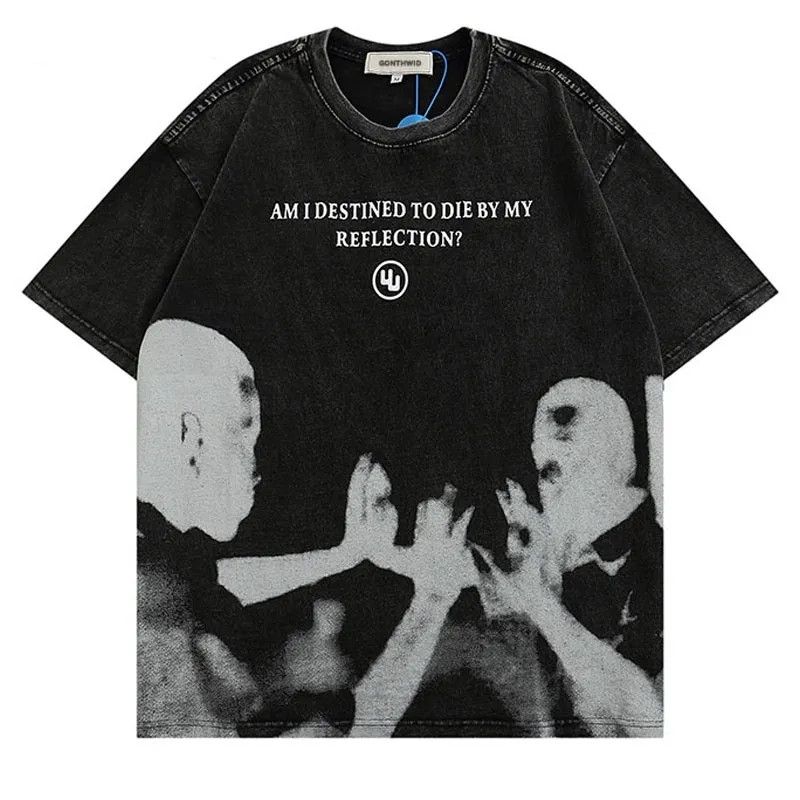 Japanese Brand Character Shadow Graphic T-Shirt Size US XL / EU 56 / 4 - 1 Thumbnail