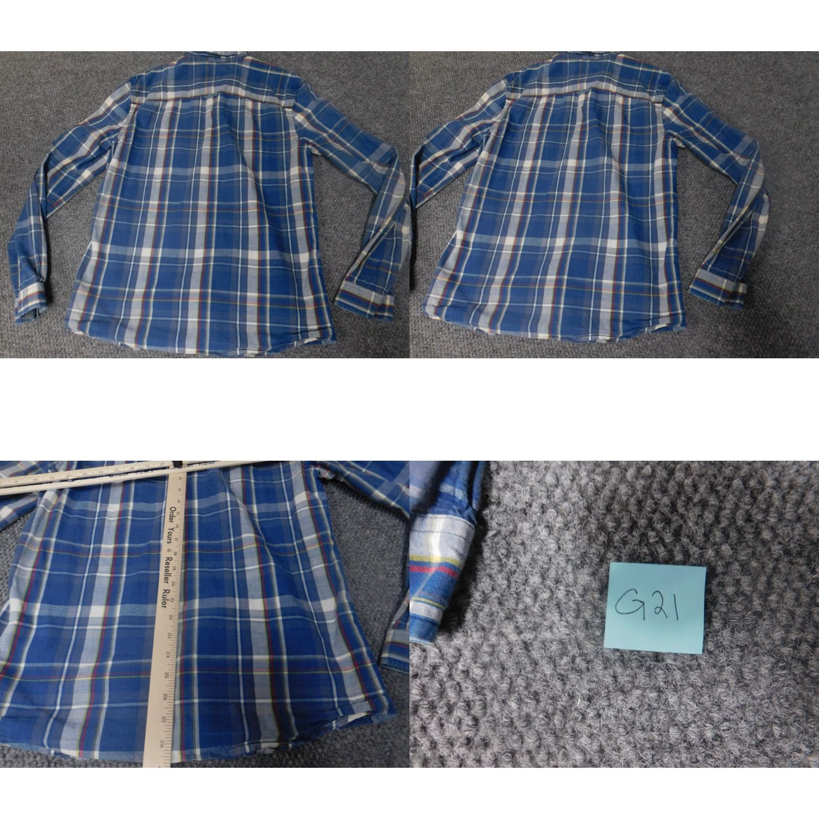 Buffalo David Bitton Buffalo by David Bitton Shirt Medium Blue Plaid Button-Down Long Sleeve Collared Mens Size US M / EU 48-50 / 2 - 8 Thumbnail