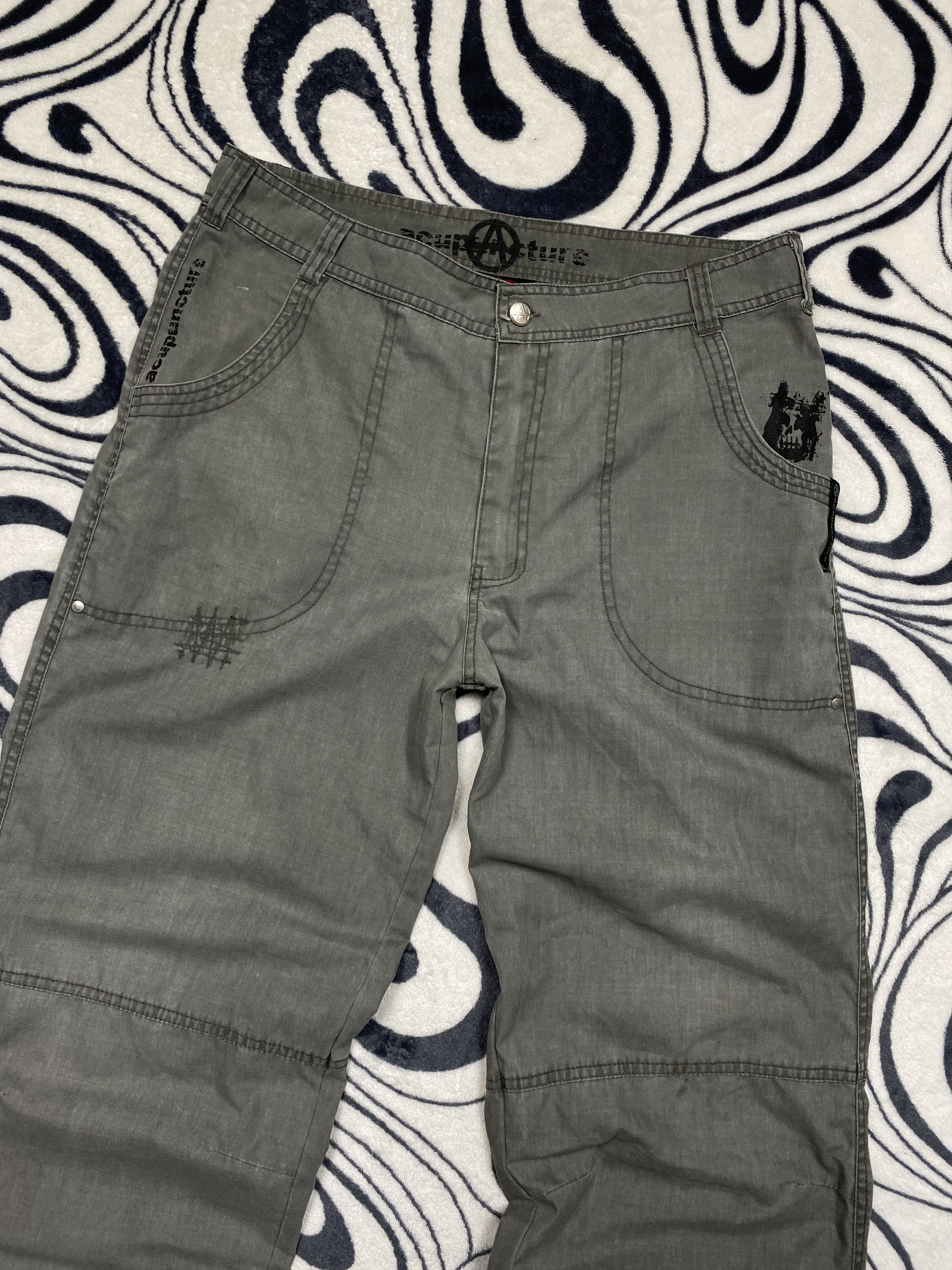 20471120 Acupuncture Vintage Mens Pants Y2K Avant Garde Size US 32 / EU 48 - 2 Thumbnail
