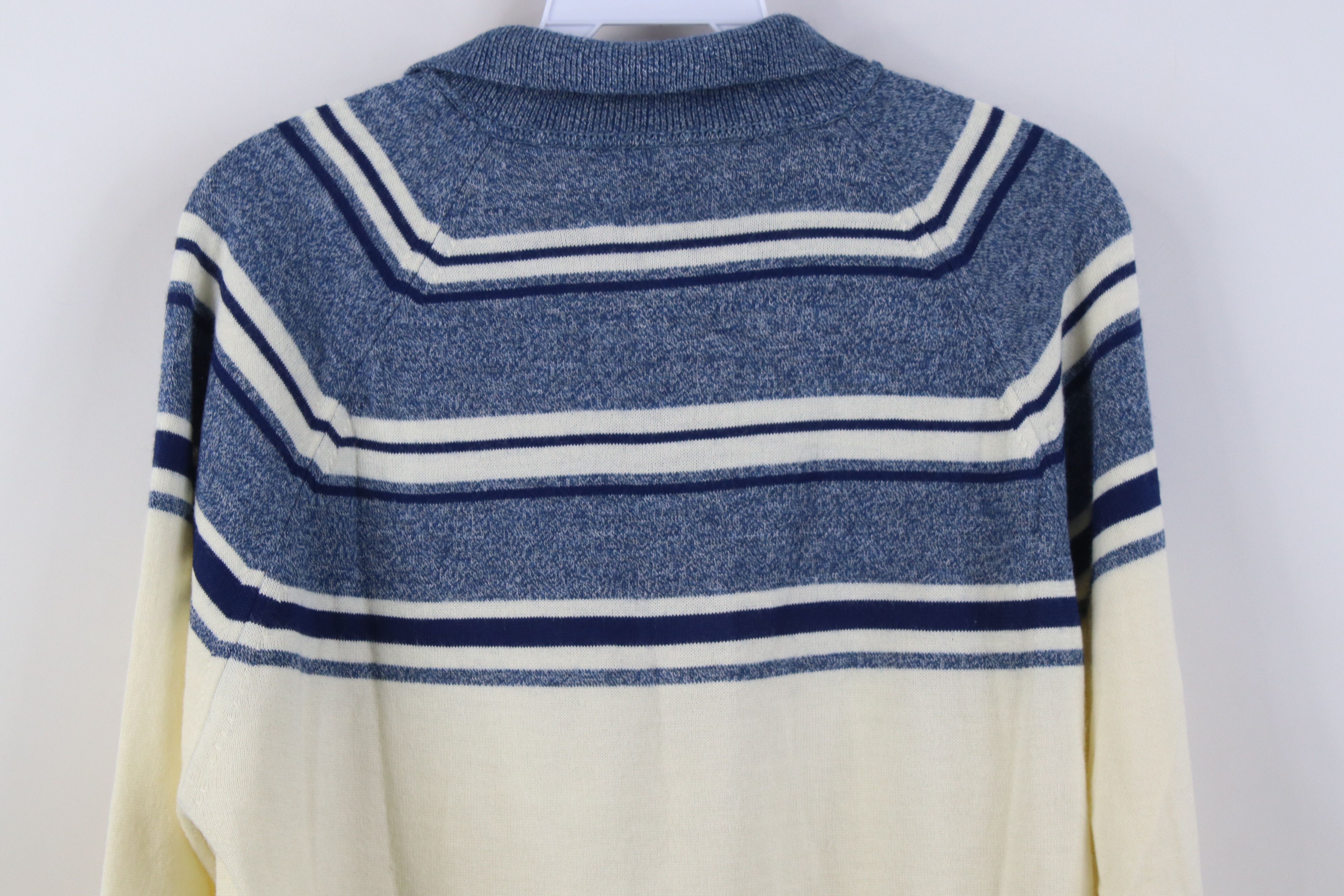 Vintage Vintage 70s Streetwear Thin Knit Collared Polo Sweater USA Size US M / EU 48-50 / 2 - 11 Thumbnail