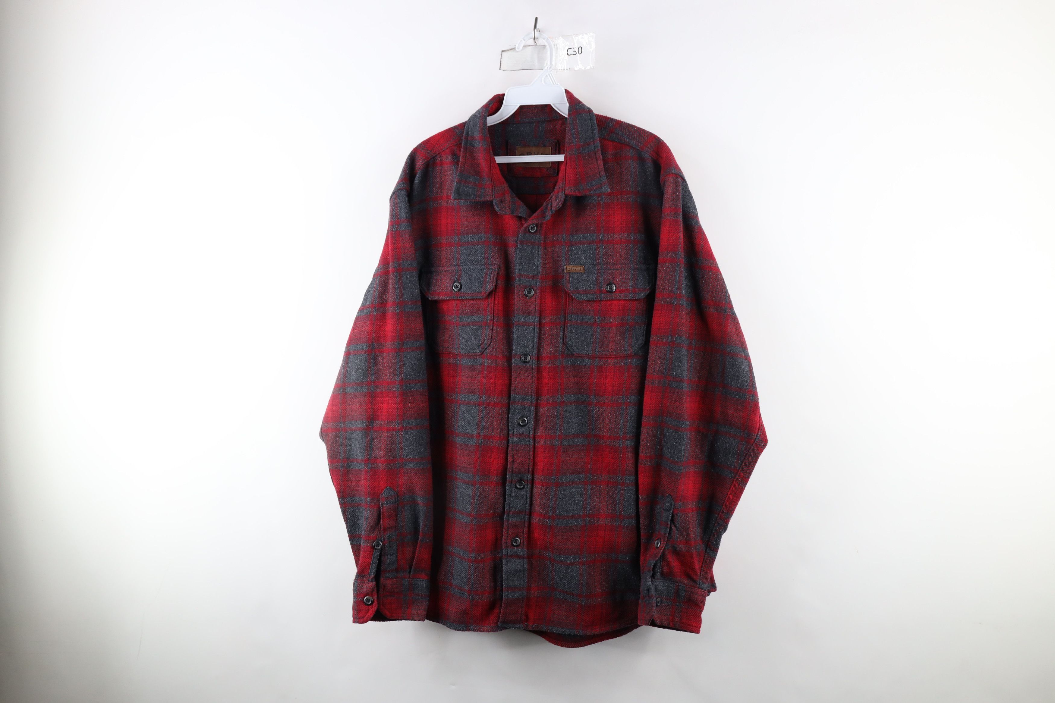 Orvis × Vintage Vintage Orvis Heavyweight Collared Button Shirt Plaid Size US L / EU 52-54 / 3 - 1 Thumbnail