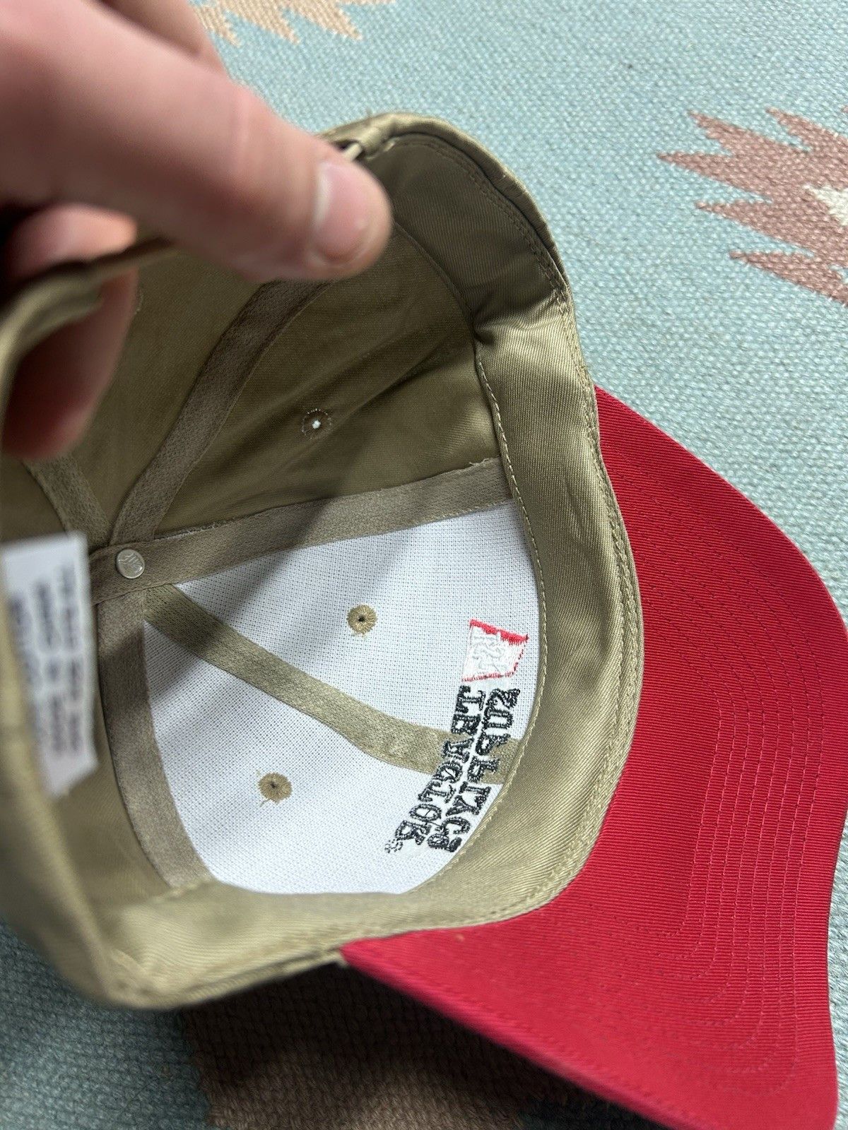 Vintage Tractor supply co snapback hat embroidered logo farm tan red Size ONE SIZE - 6 Thumbnail