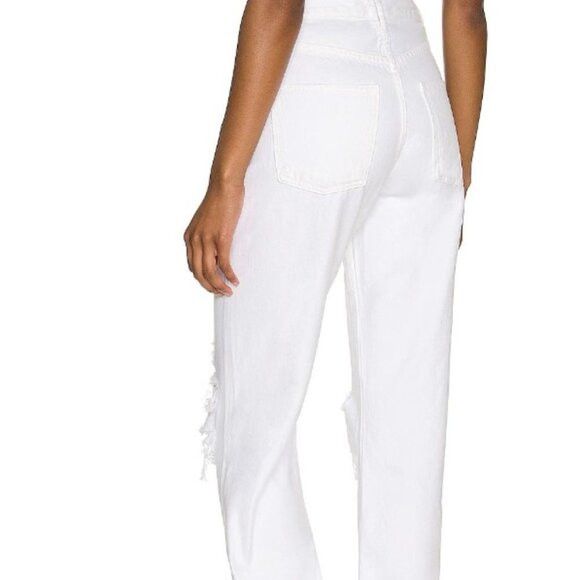 Agolde AGOLDE 90's Organic Denim Rip Destroyed Jeans Vanish White Size 26" / US 2 / IT 38 - 5 Thumbnail