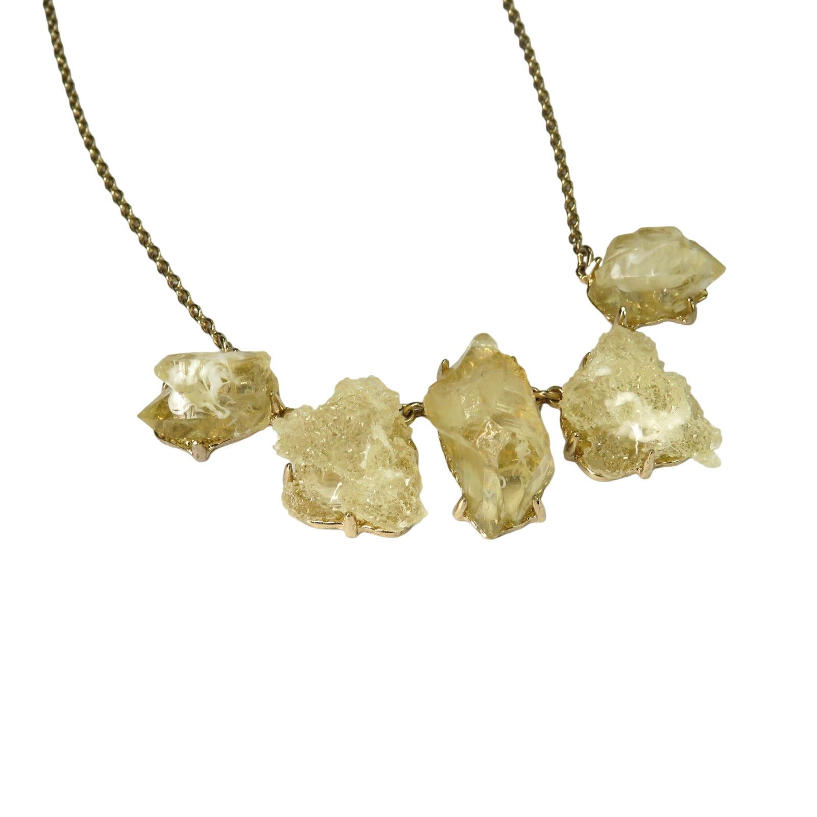 Vintage 90s Vintage Handmade Quartz Raw Stone Chunky Necklace Size ONE SIZE - 2 Thumbnail
