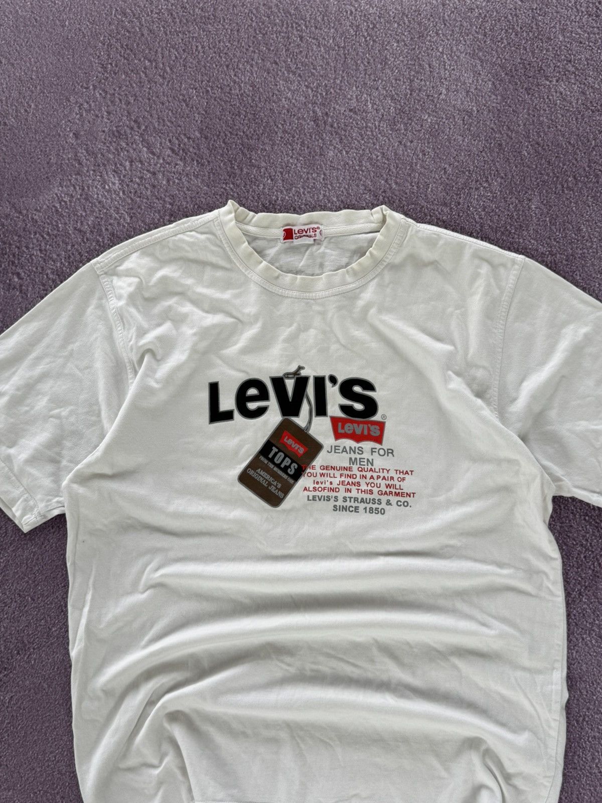 Levi's Vintage Clothing Levis Vintage Early 90’s Big Logo Printed T-Shirt Size US L / EU 52-54 / 3 - 2 Thumbnail