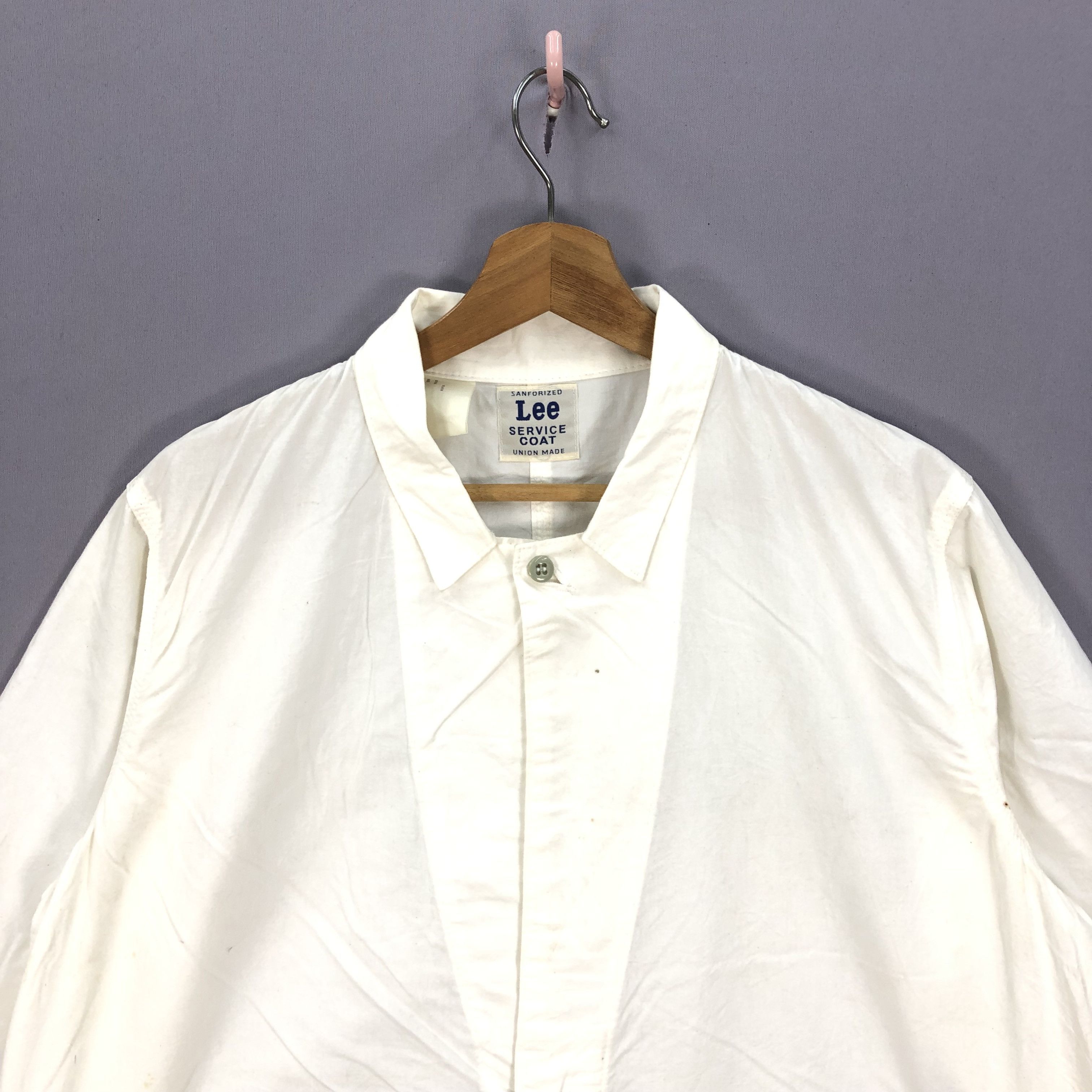 Lee Vintage 90s Lee Sanforized Setvice Coat Long Jackets Size US L / EU 52-54 / 3 - 3 Thumbnail