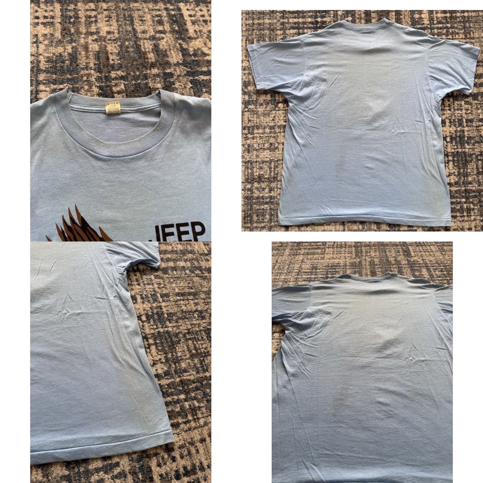 Vintage VINTAGE 80s Chrysler Jeep Toledo Ohio Eagle T Shirt 2XL Cars Grand Cherokee Screen Stars Mens T-Shirt Blue 2XL Size US XXL / EU 58 / 5 - 8 Thumbnail
