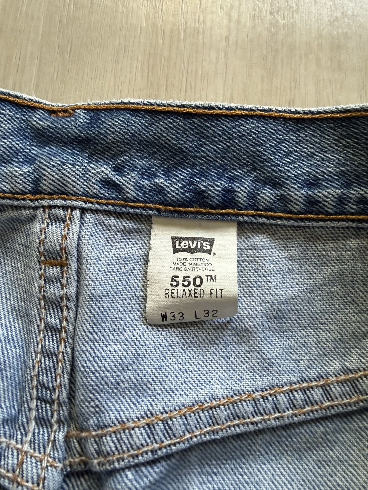 Levi's Vintage Y2K 00 Levis 550 Red Tab Relaxed Fit 33x32 *32x31 Size US 32 / EU 48 - 6 Thumbnail
