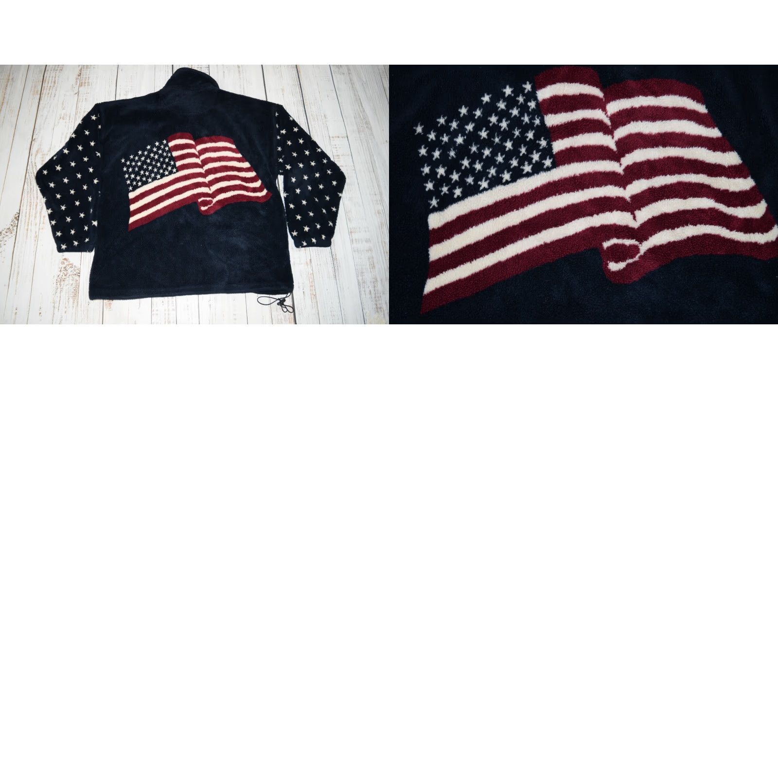 Vintage VINTAGE BEAR RIDGE OUTFITTERS USA FLAG FLEECE JACKET ZIP MADE IN USA XL Women’s Blue USA Flag Vintage Bear Ridge Outfitters Fleece Jacket Full Zip Size XL / US 12-14 / IT 48-50 - 8 Thumbnail