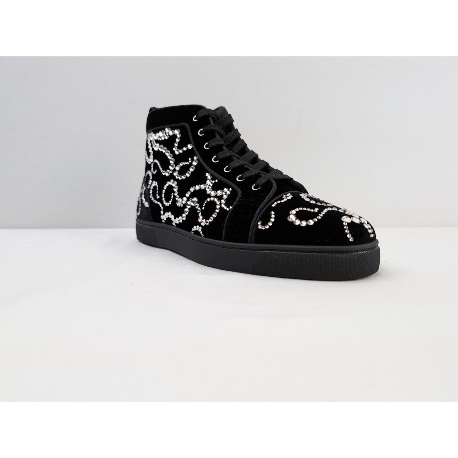 Christian Louboutin o1rshd1 Octolouis Strass Sneakers in Black/Crystal Size US 9 / EU 42 - 1 Thumbnail