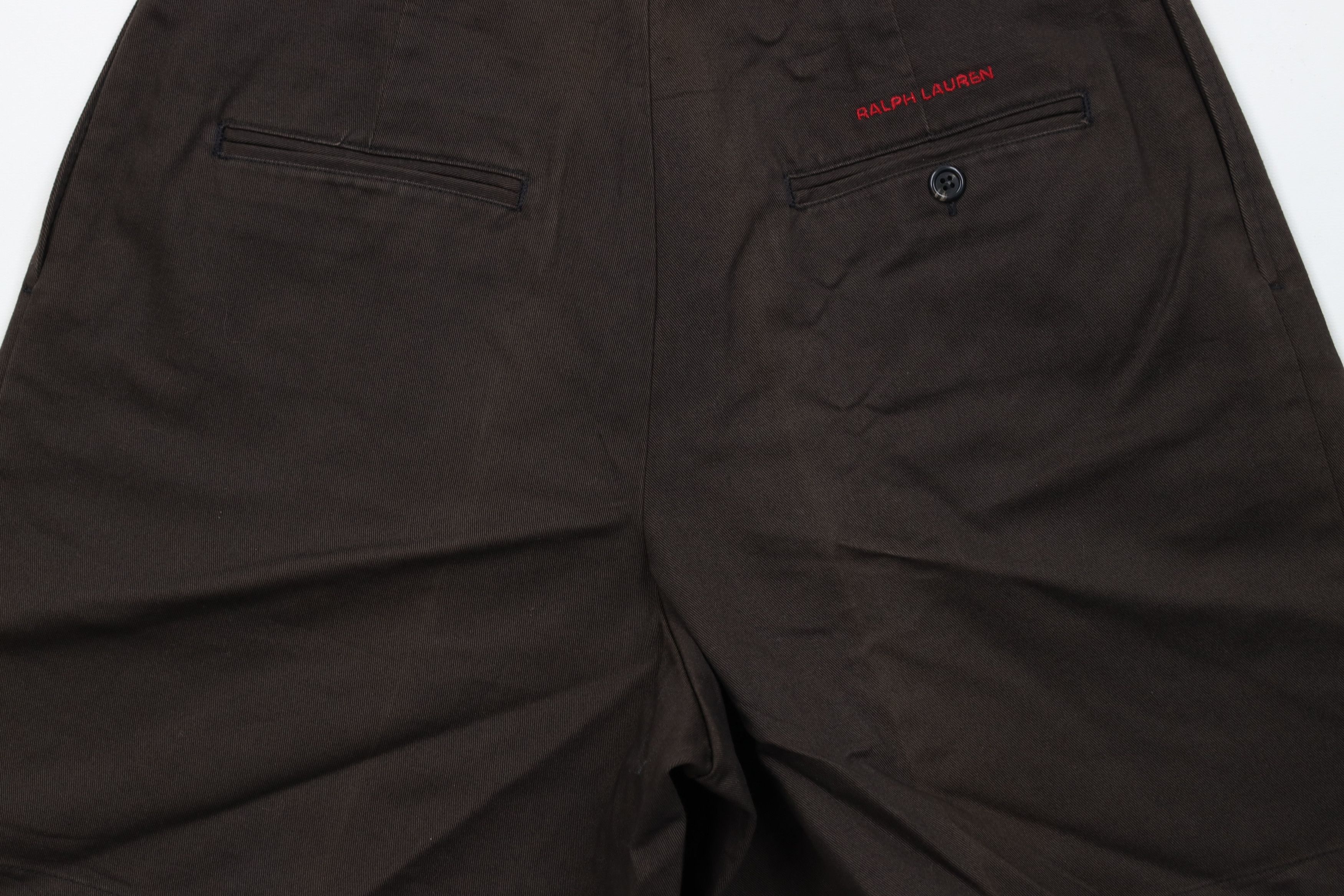 Ralph Lauren × Vintage Vintage 90s Polo Sport Ralph Lauren Pleated Shorts Brown Size 28" / US 6 / IT 42 - 9 Thumbnail