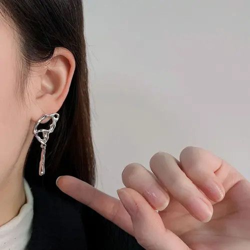 Jewelry One pairs Crazy Earrings Gothic Punk Chrome Jewelry Spike Size ONE SIZE - 3 Thumbnail