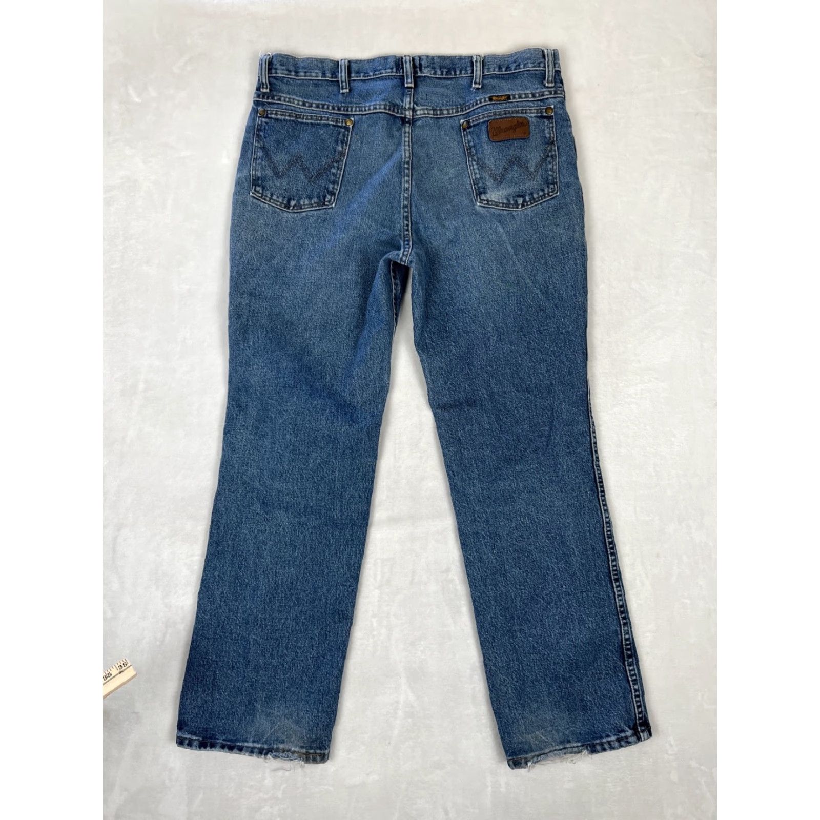 Wrangler Wrangler Slim Fit Cowboy Jeans Denim 36x30 Mens Blue Cotton 5-Pocket Cowboy Cut Straight Regular Inseam 30 Vintage: No Size US 36 / EU 52 - 6 Thumbnail