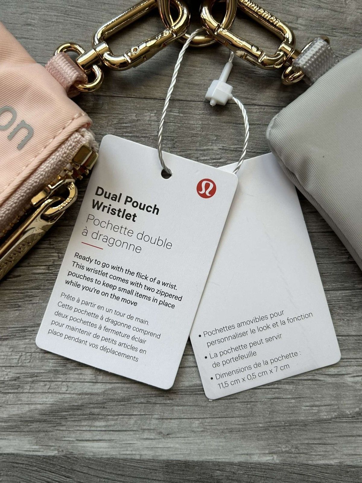 Lululemon Lululemon Dual Pouch Wristlet Peach and Gray New With Tags Size ONE SIZE - 5 Thumbnail