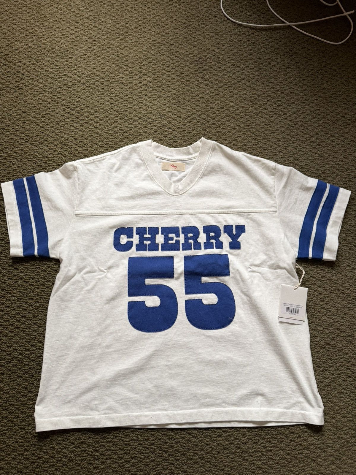 Cherry LA Appliqué Football Jersey (Vintage White) Size US L / EU 52-54 / 3 - 1 Thumbnail