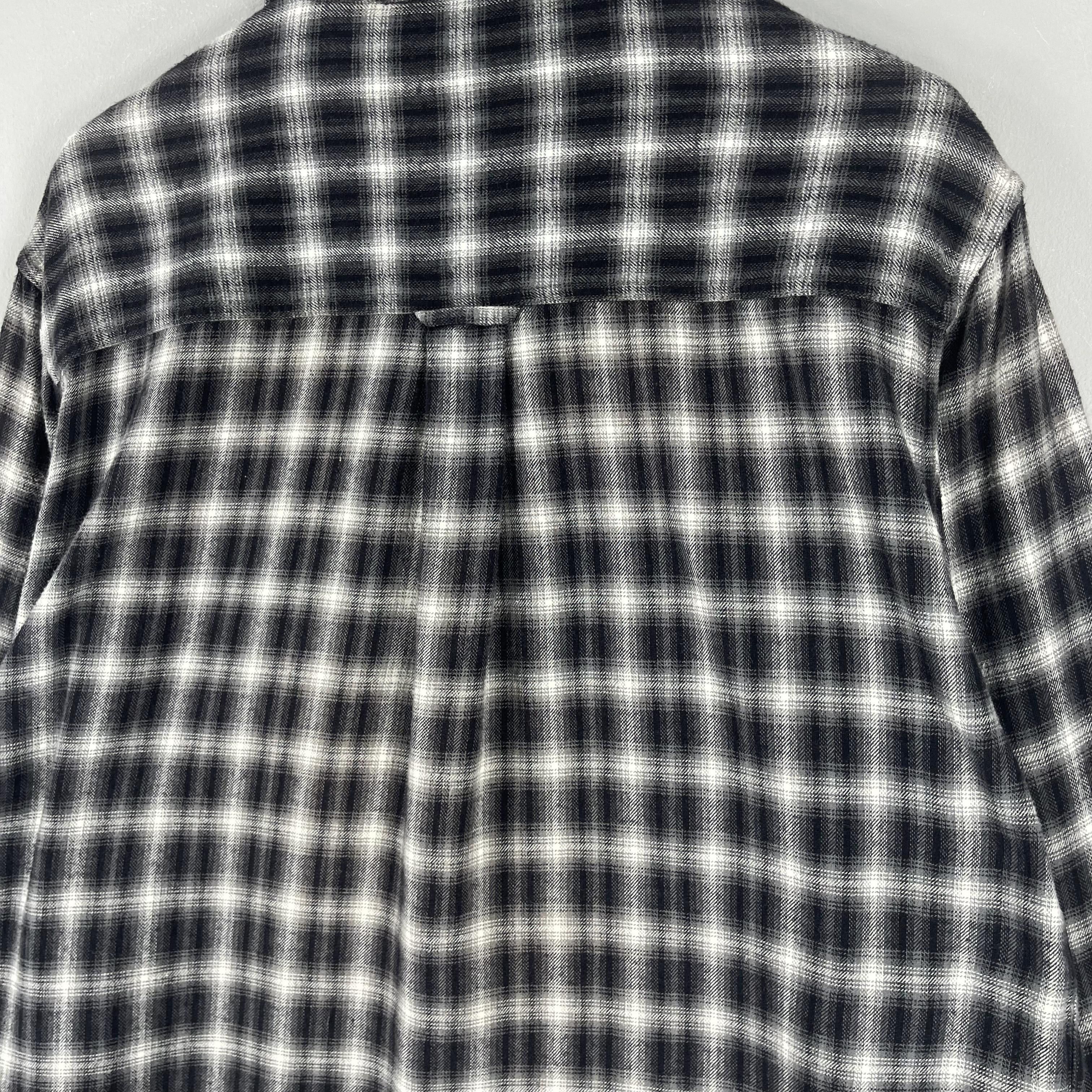 Flannel Vintage Plaid Shadow Double Pocket Flannel Button Up Size US XL / EU 56 / 4 - 8 Thumbnail