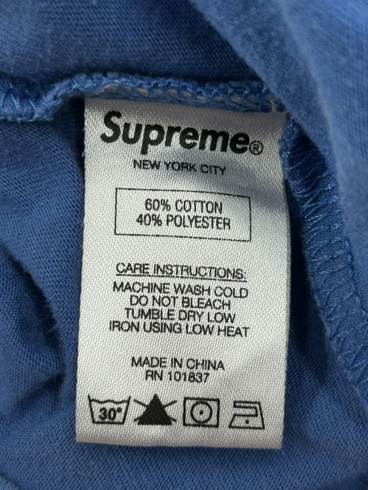 Supreme Supreme x Playboy 2017 Blue Jersey Henley T shirt Size L Size US L / EU 52-54 / 3 - 6 Thumbnail
