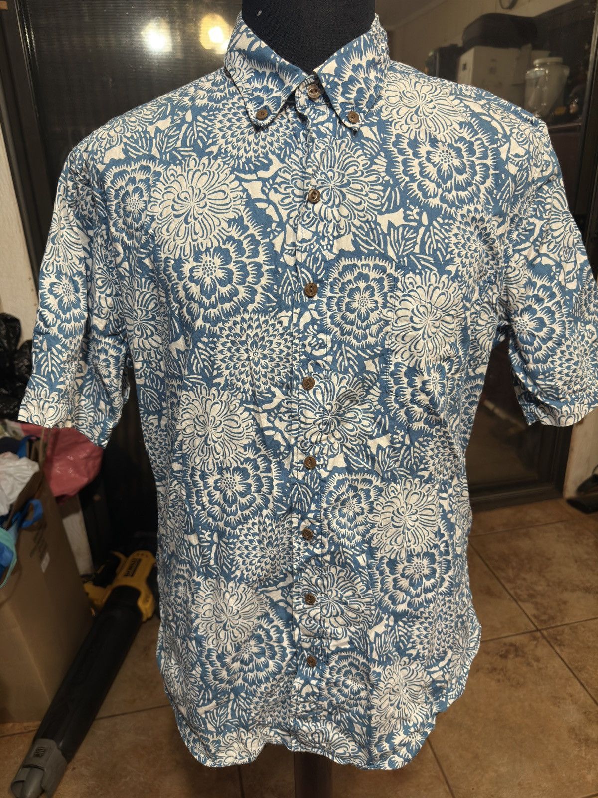 Reyn Spooner PreOwned Reyn Spooner Blue Hawaiian Shirt Men's L Size US L / EU 52-54 / 3 - 1 Thumbnail