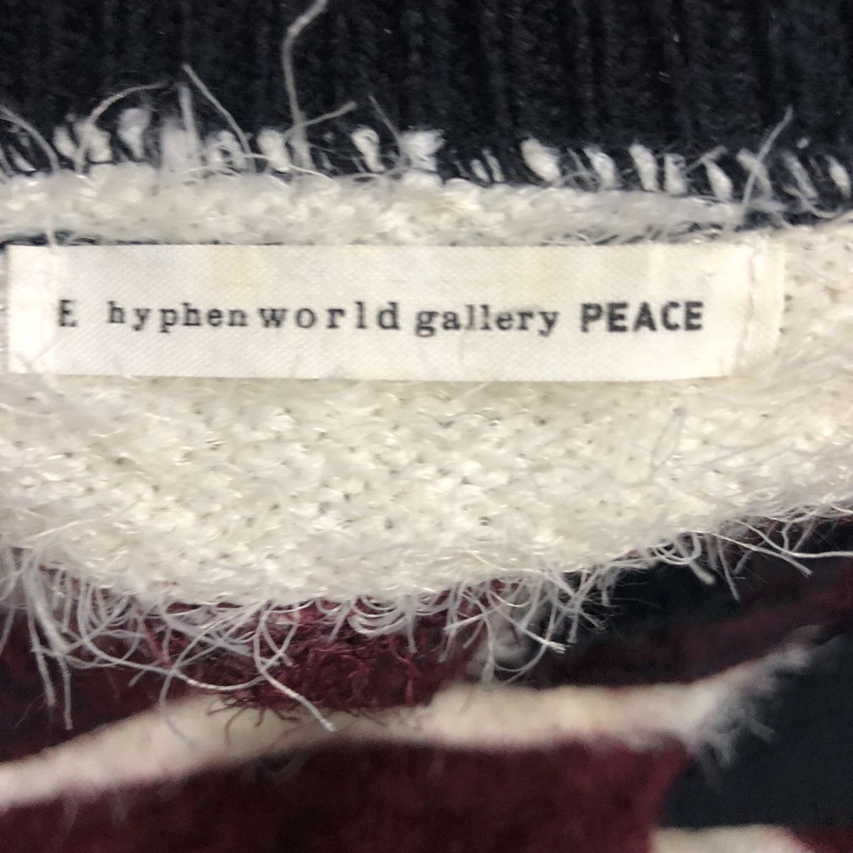 Aran Isles Knitwear Vtg E Hyphen World Gallery Striped Mohair Crop Top Knitwear Size M / US 6-8 / IT 42-44 - 9 Thumbnail
