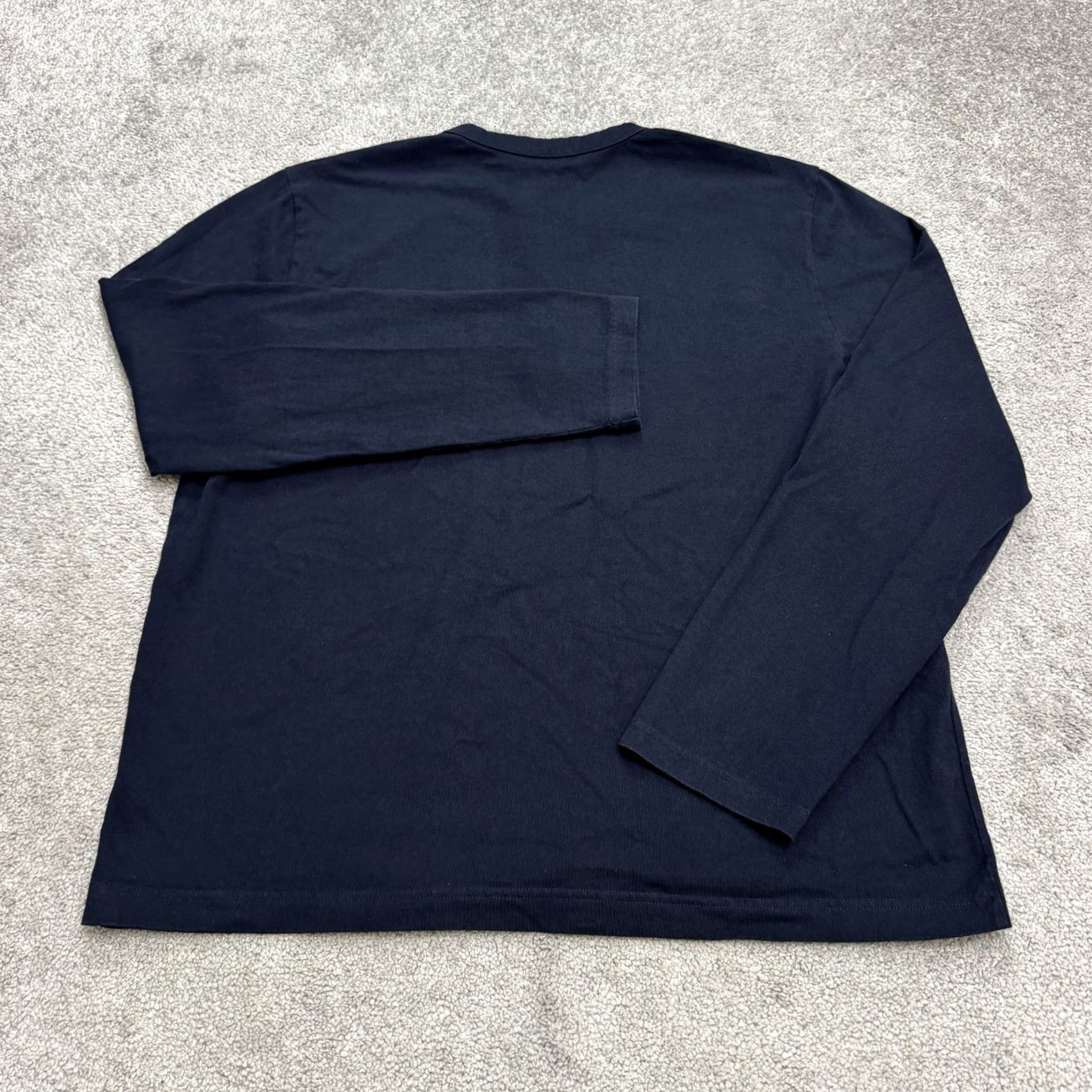 Everlane Everlane Navy Blue Heavyweight Cotton Long Sleeve Henley Shirt Mens XL Size US XL / EU 56 / 4 - 2 Thumbnail