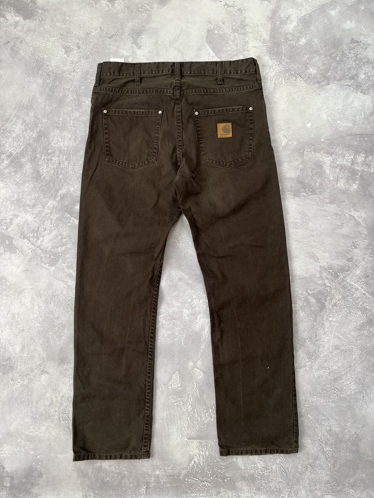 Carhartt Carhartt Slim Pant Denim leather logo Size 33/32 Size US 33 - 1 Thumbnail