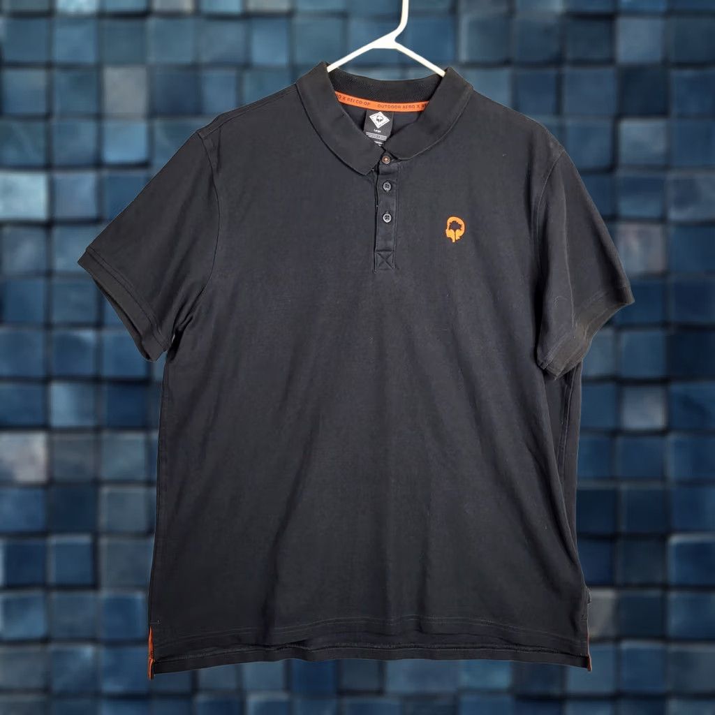 Vintage REI Co-op Outdoor Afro Polo Shirt Black L Short Sleeve 1/4 Button Up Men's Size US L / EU 52-54 / 3 - 1 Thumbnail