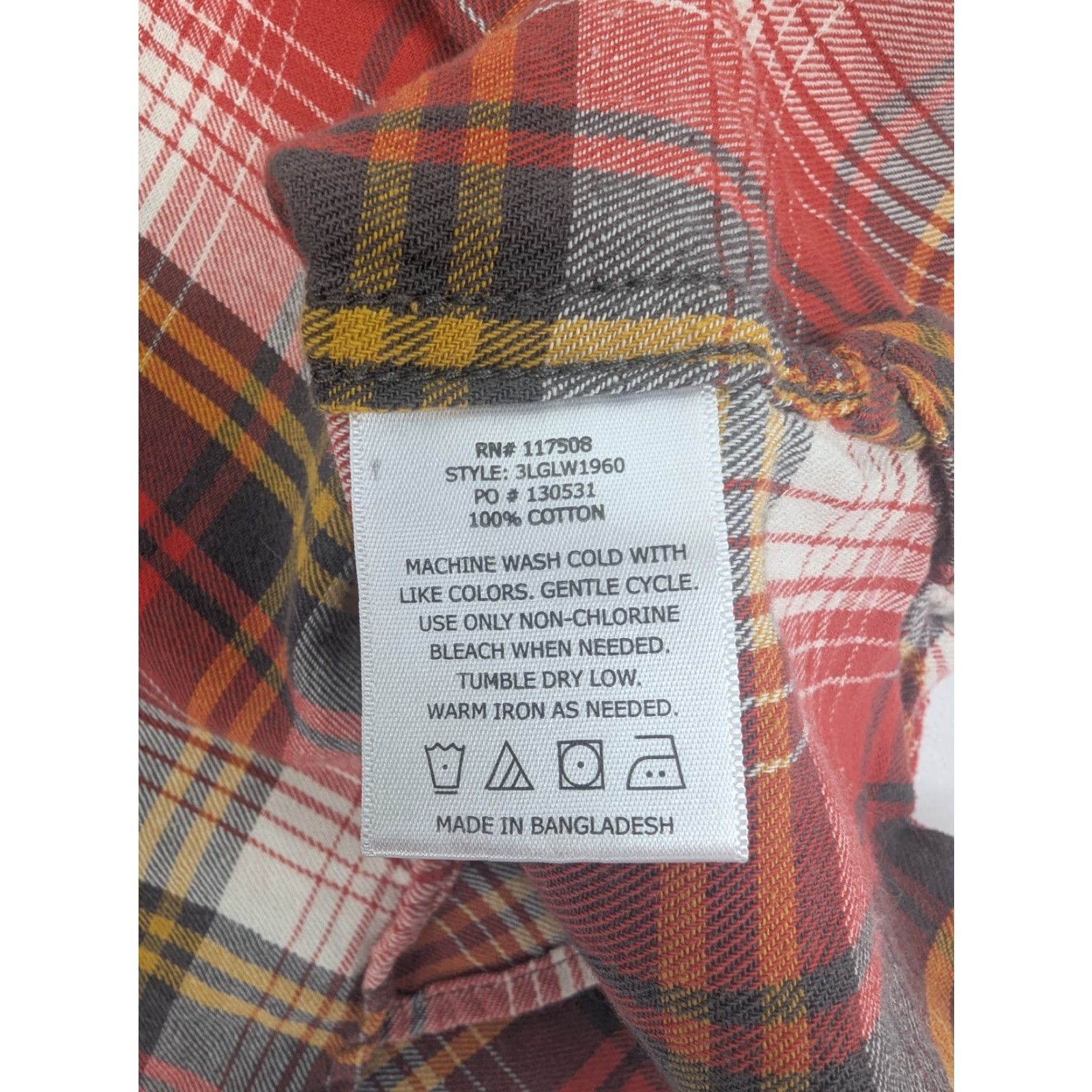 Levi's Levi's Button Red Western Plaid Flannel Shirt Long Sleeve Men's Medium Size US M / EU 48-50 / 2 - 7 Thumbnail